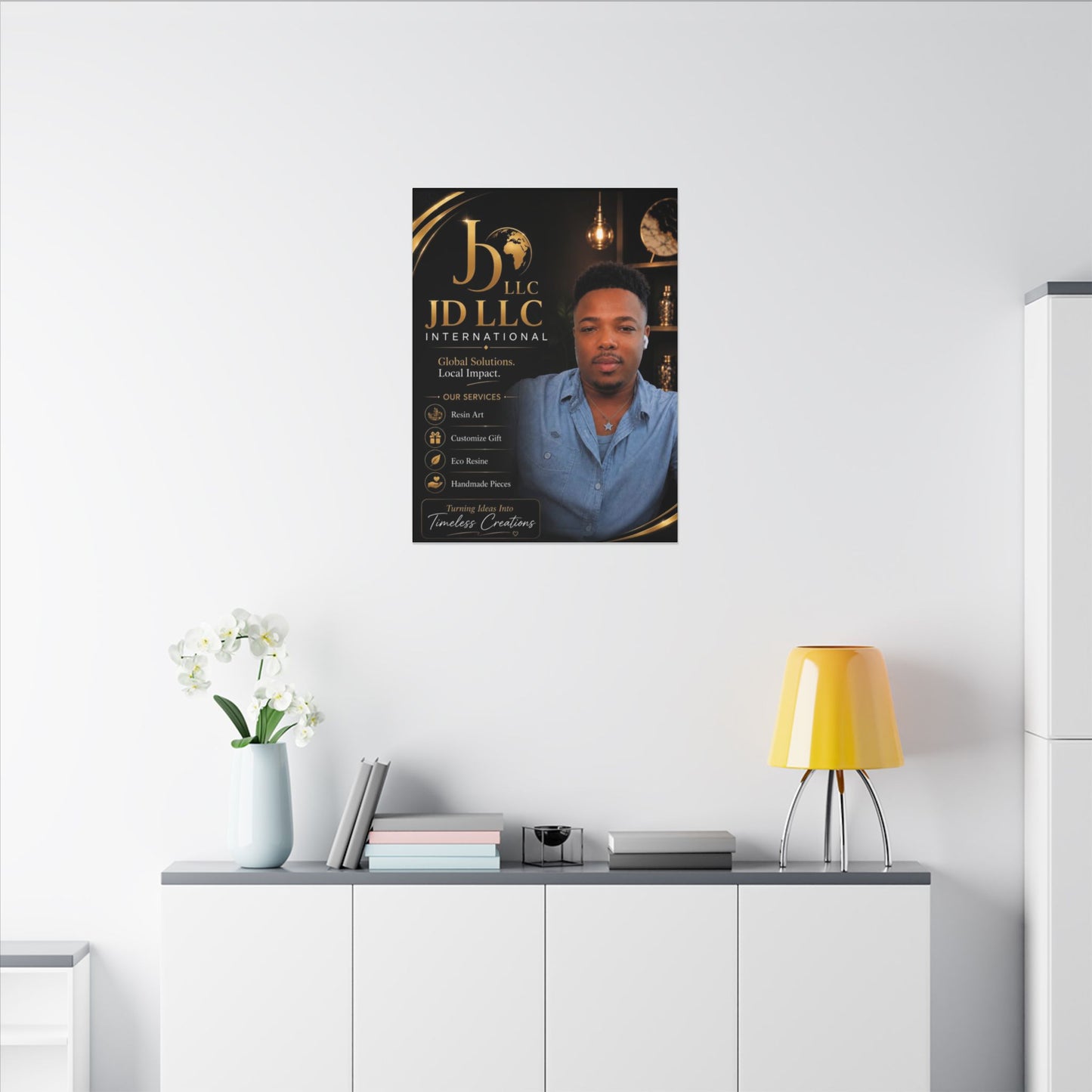 Matte Stretched Canvas - JD LLC International Business Portrait (Customizable)
