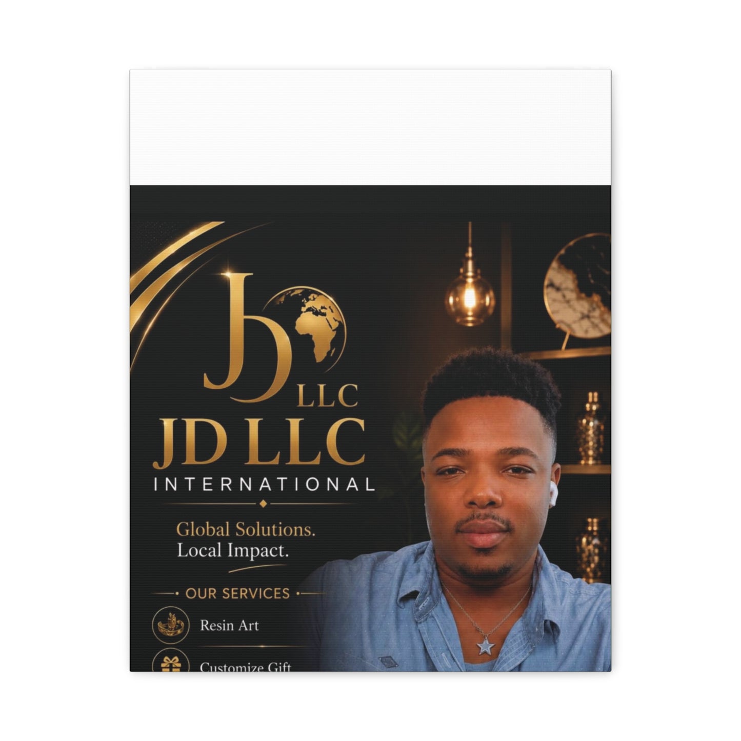 Canvas Print - JD LLC International Branded Portrait (Matte Stretched Canvas)