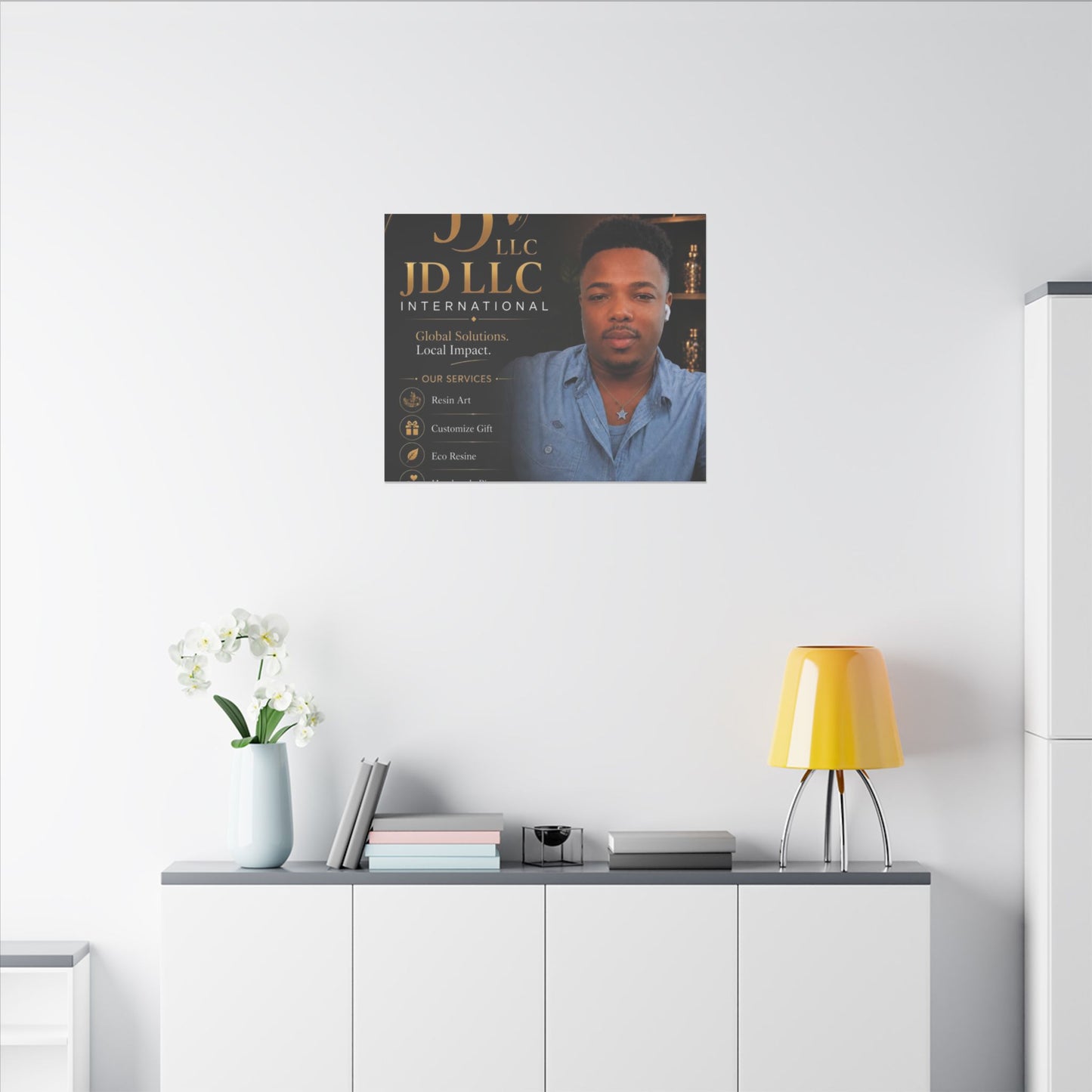 Matte Stretched Canvas - JD LLC International Business Portrait (Customizable)