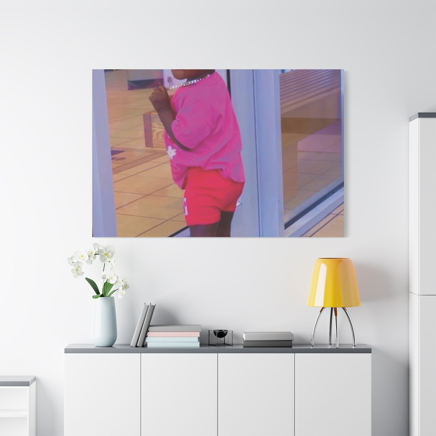 Canvas Wall Art - Candid Child Photo Matte Stretched Print