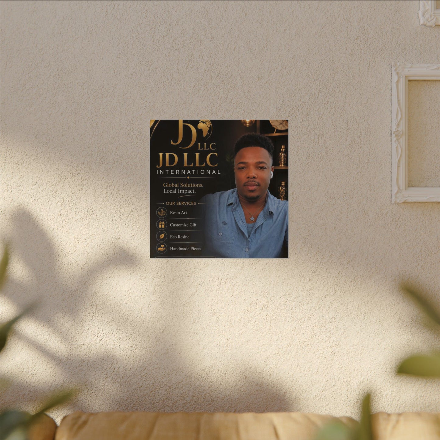 Matte Stretched Canvas - JD LLC International Business Portrait (Customizable)