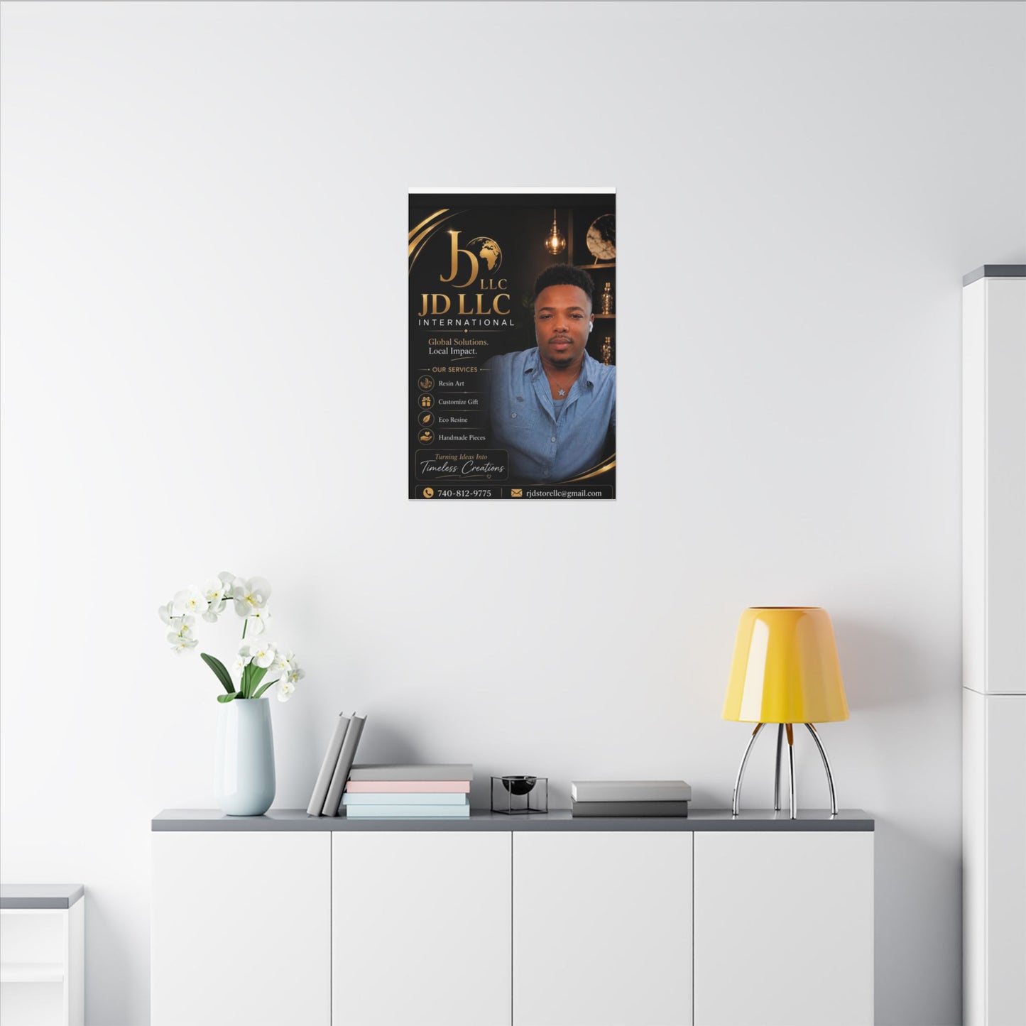 Matte Stretched Canvas - JD LLC International Business Portrait (Customizable)