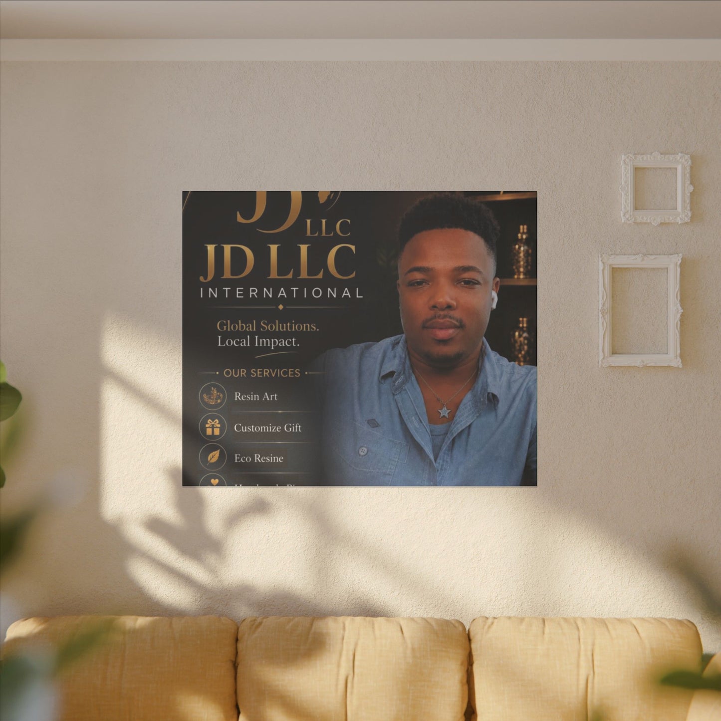 Matte Stretched Canvas - JD LLC International Business Portrait (Customizable)