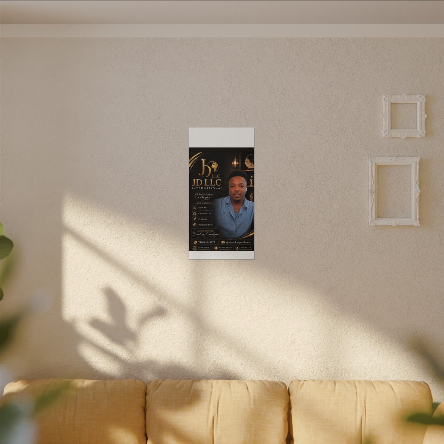 Matte Stretched Canvas - JD LLC International Business Portrait (Customizable)