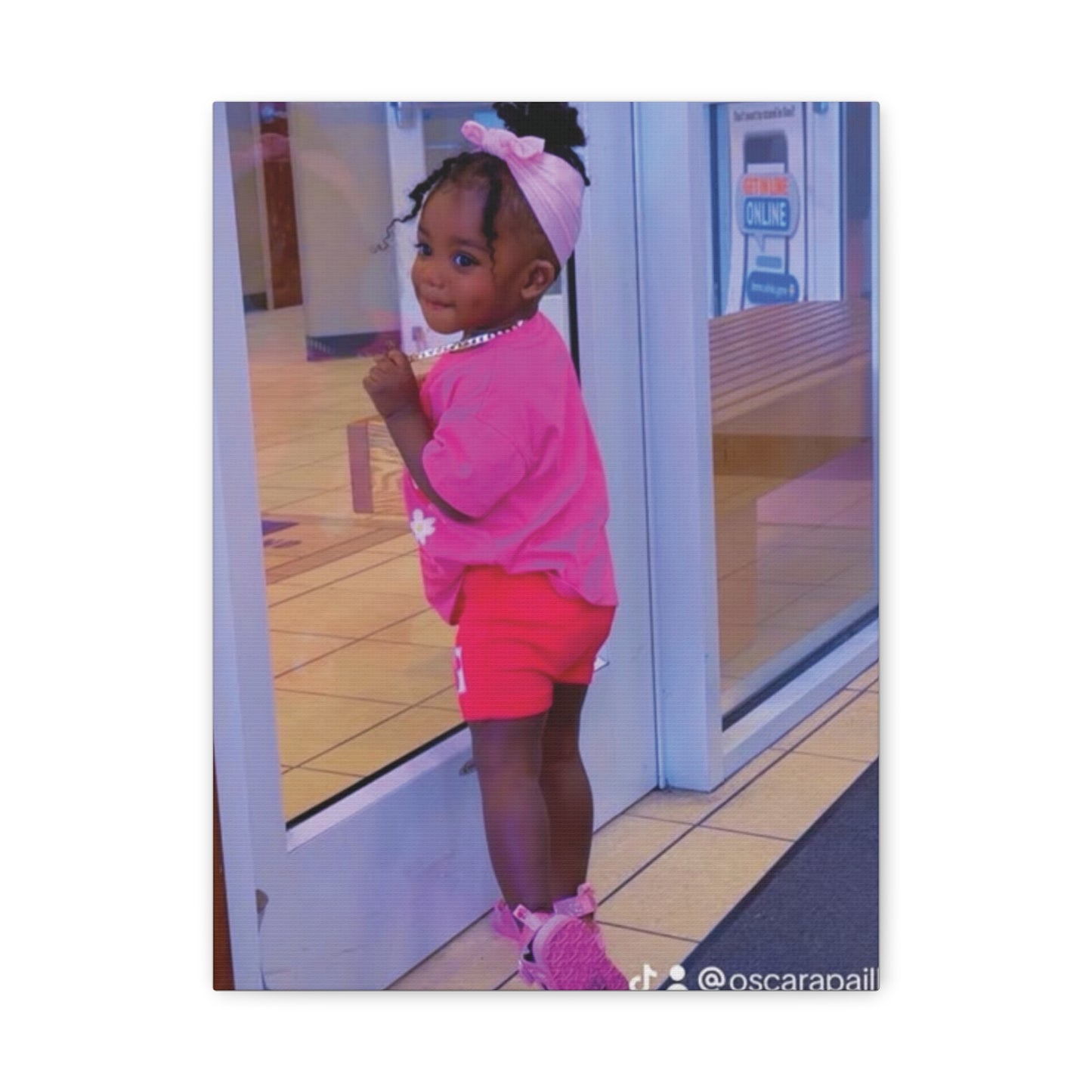 Canvas Wall Art - Candid Child Photo Matte Stretched Print