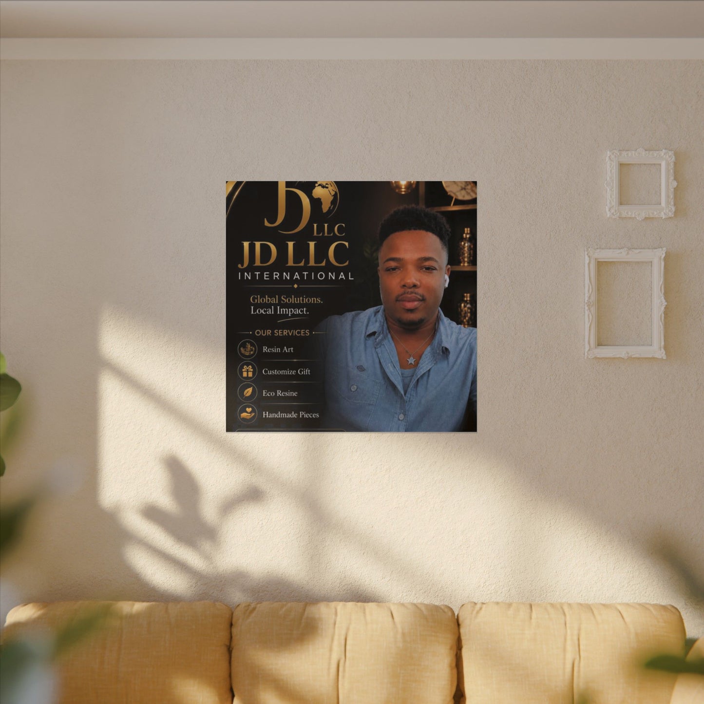 Matte Stretched Canvas - JD LLC International Business Portrait (Customizable)