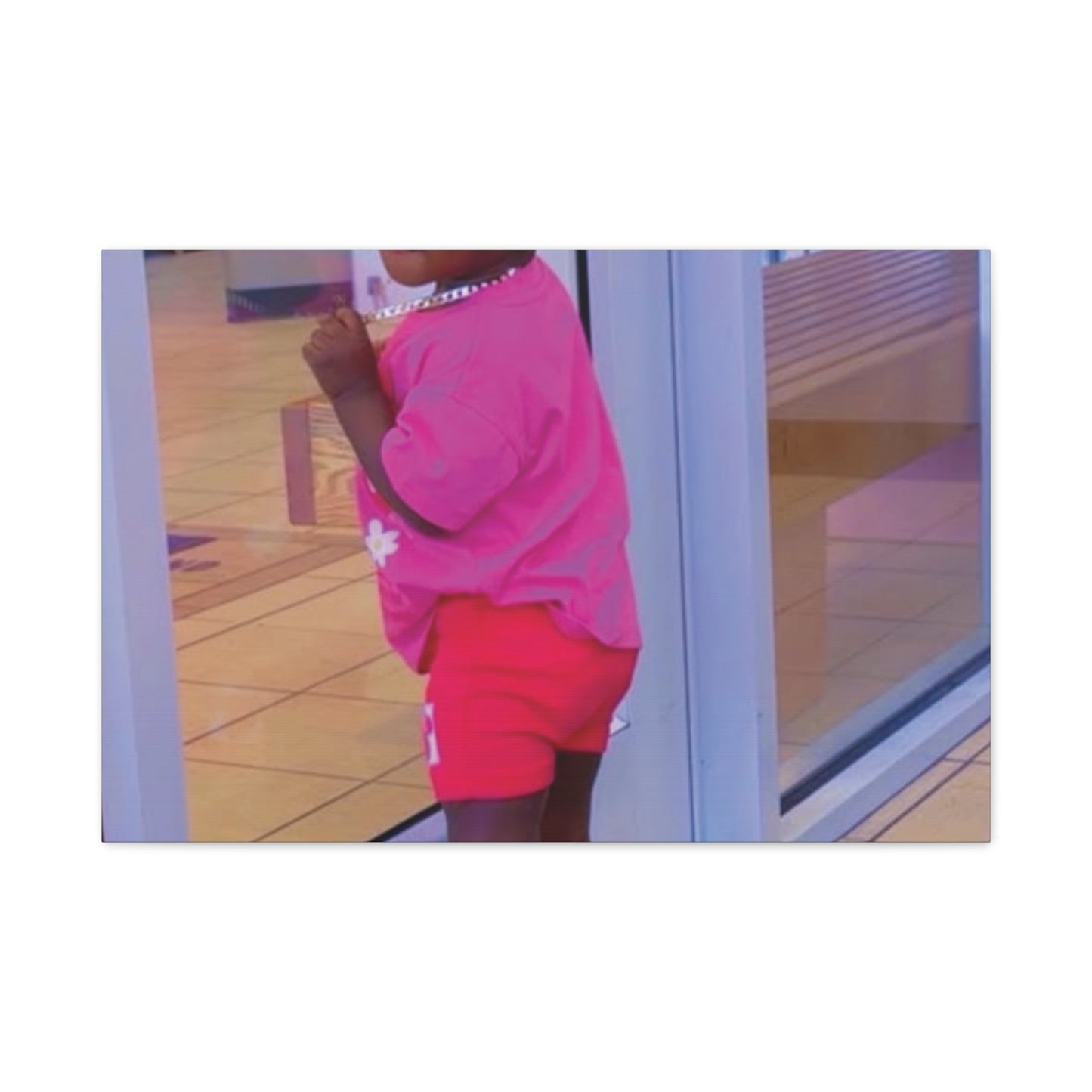 Canvas Wall Art - Candid Child Photo Matte Stretched Print