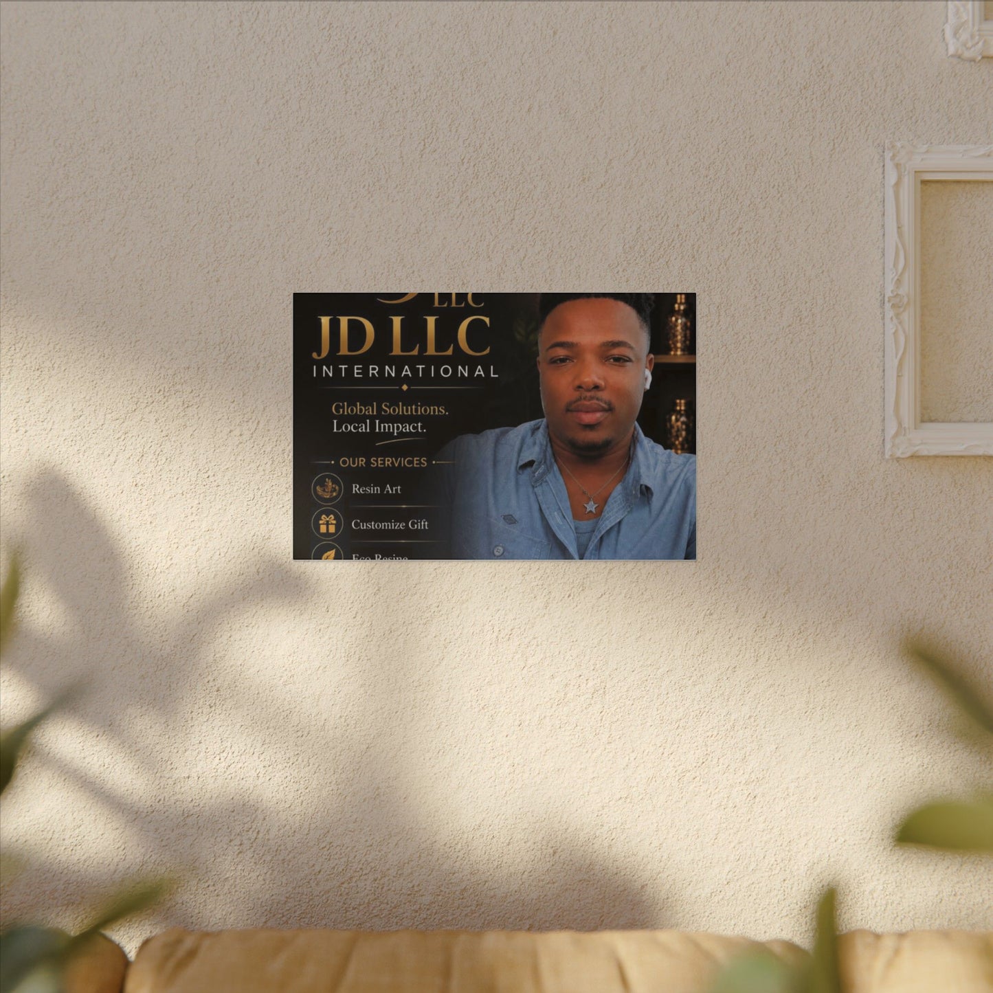 Matte Stretched Canvas - JD LLC International Business Portrait (Customizable)