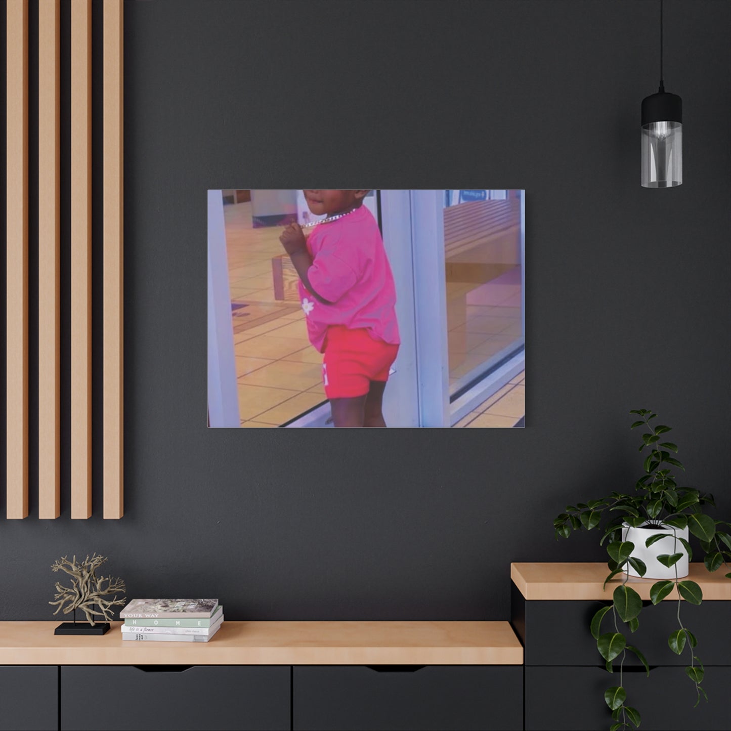 Canvas Wall Art - Candid Child Photo Matte Stretched Print