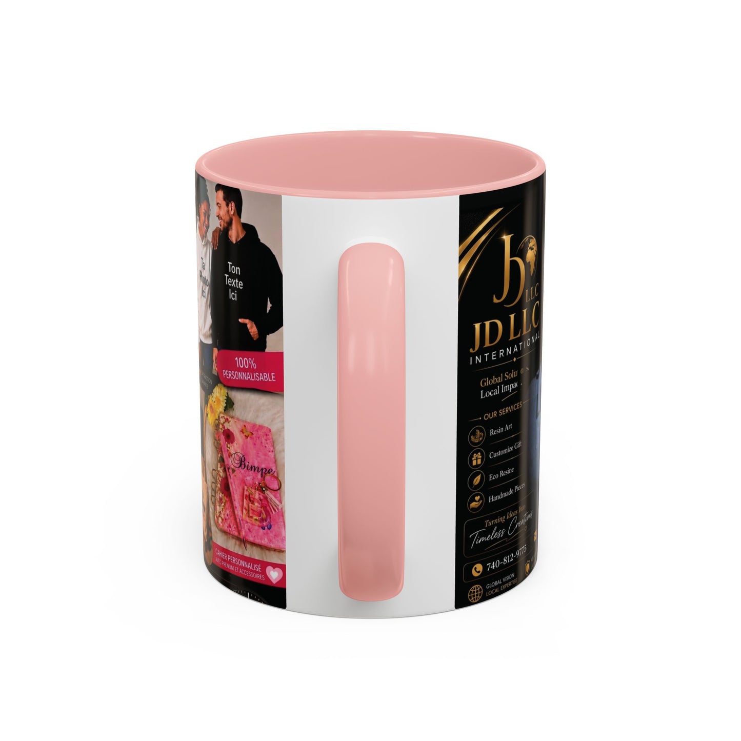 Photo Logo Accent Coffee Mug — Custom Branded Promotional Mug