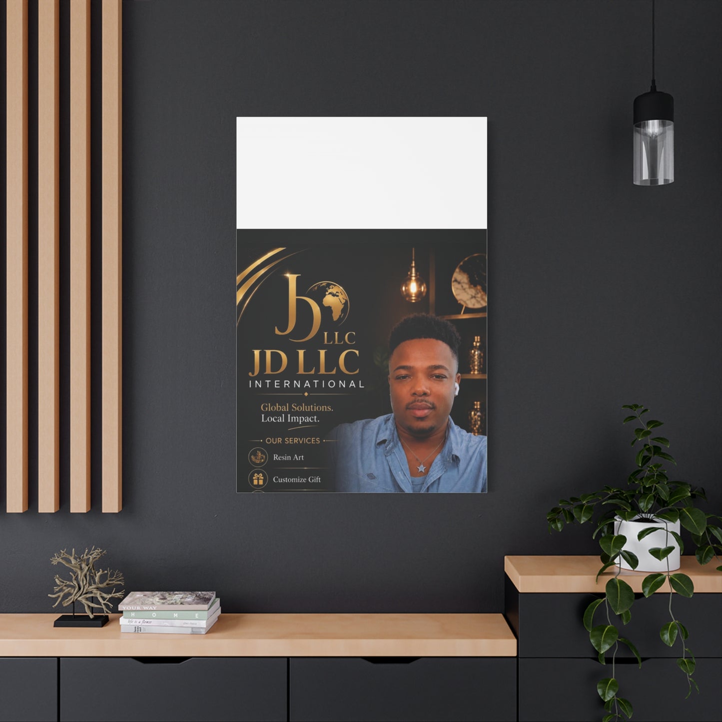 Canvas Print - JD LLC International Branded Portrait (Matte Stretched Canvas)