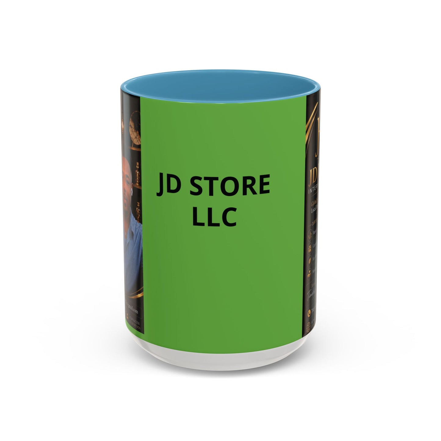 Photo Logo Accent Coffee Mug — Custom Branded Promotional Mug