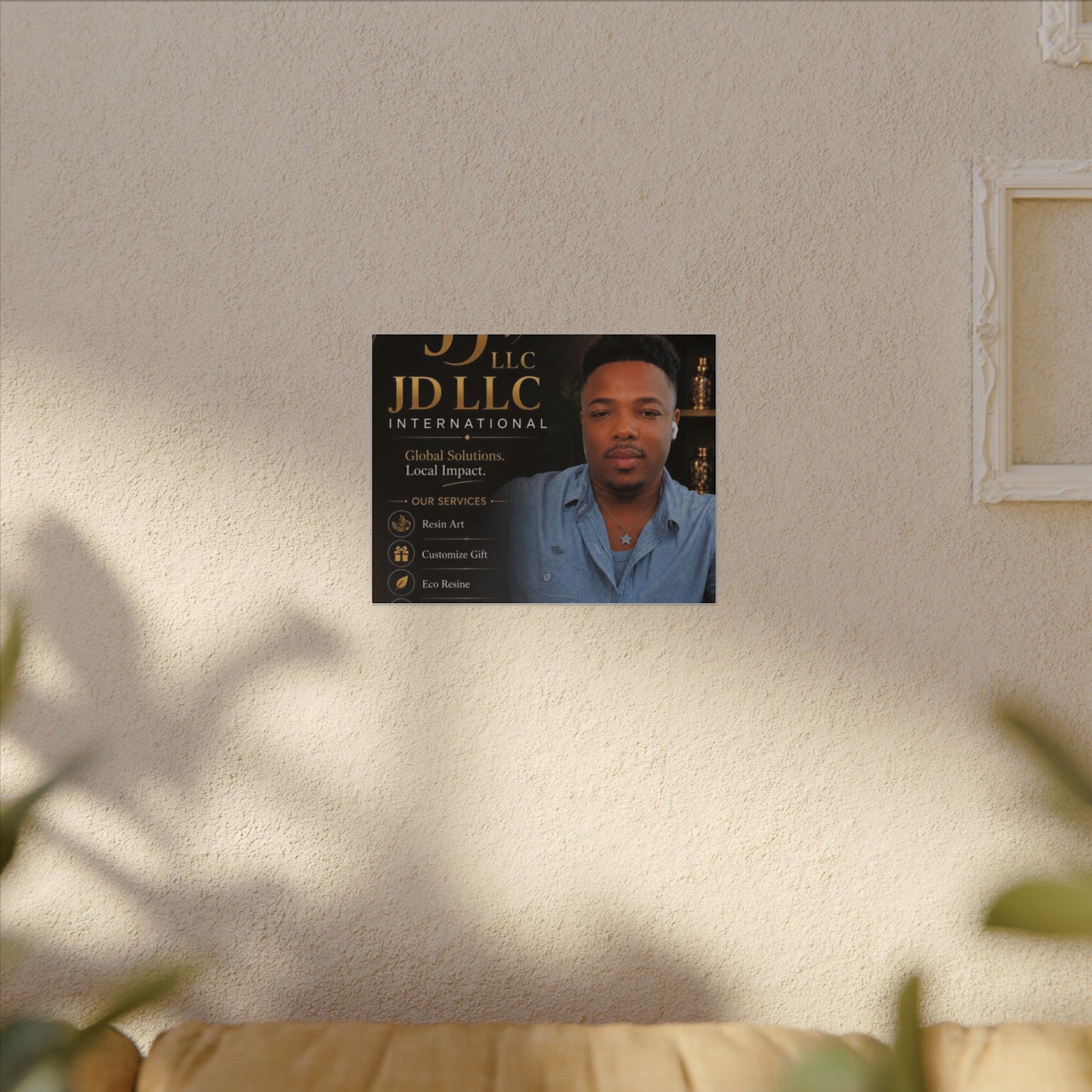 Matte Stretched Canvas - JD LLC International Business Portrait (Customizable)