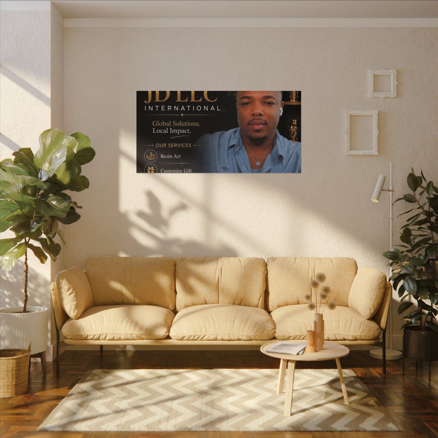 Matte Stretched Canvas - JD LLC International Business Portrait (Customizable)