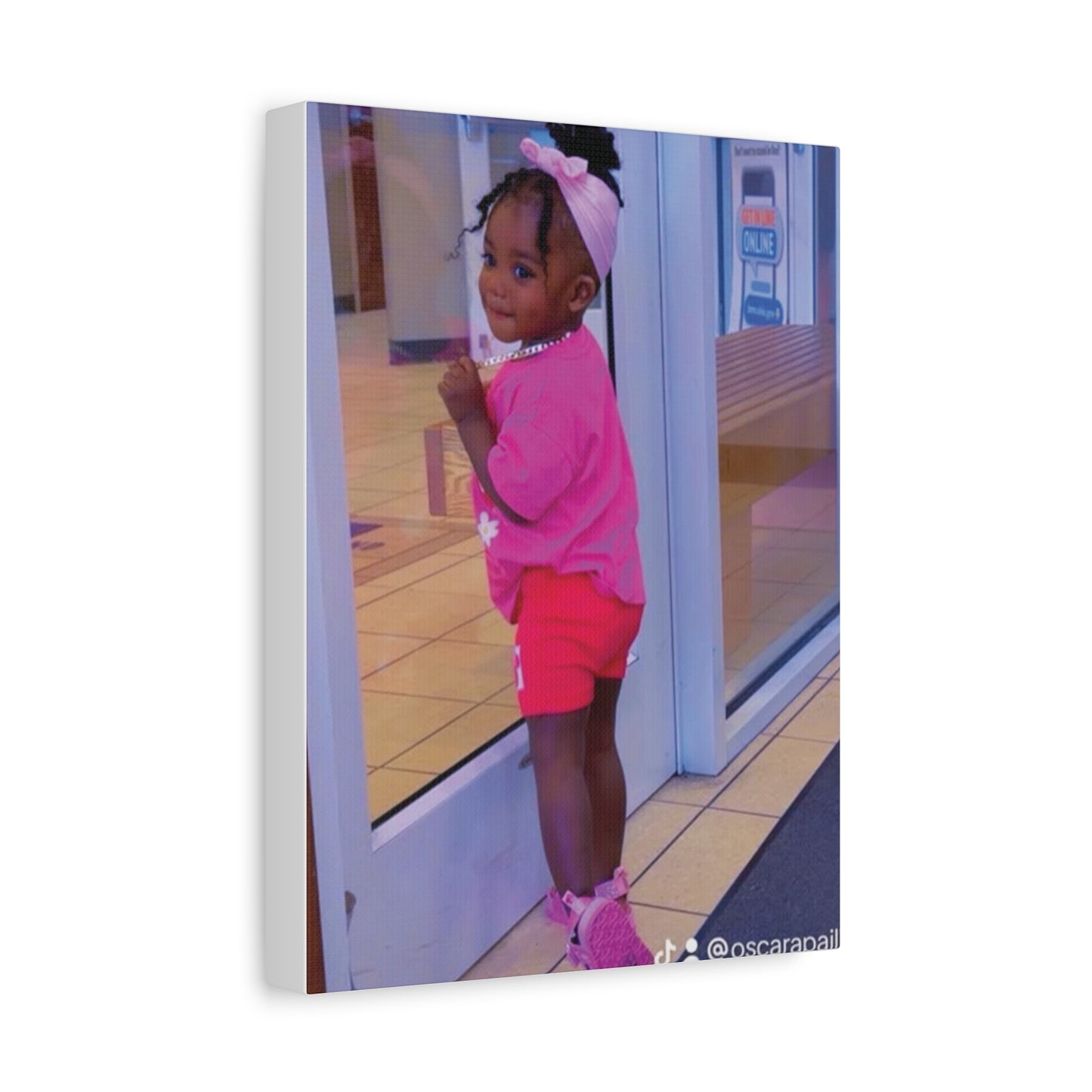 Canvas Wall Art - Candid Child Photo Matte Stretched Print