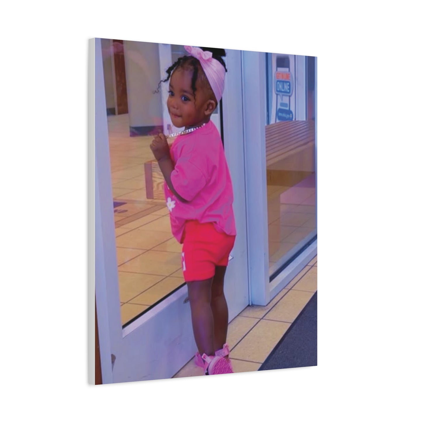 Canvas Wall Art - Candid Child Photo Matte Stretched Print