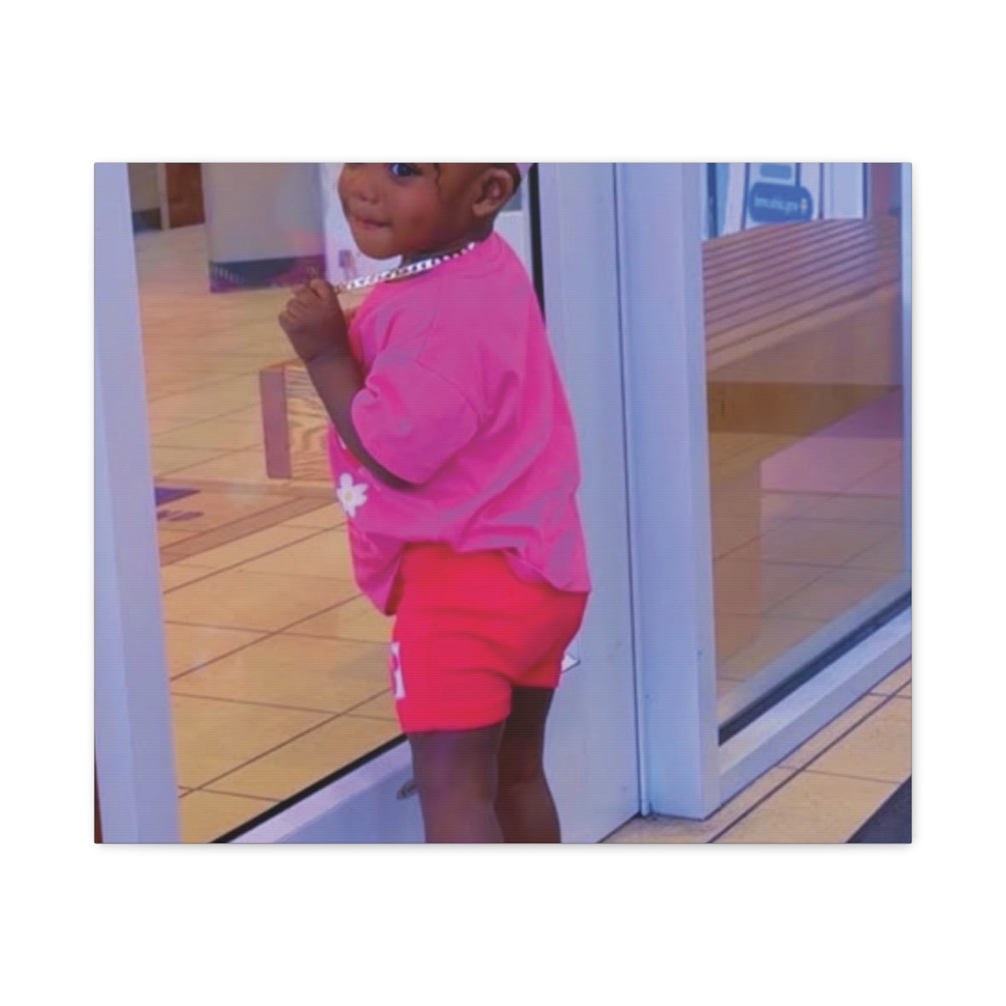 Canvas Wall Art - Candid Child Photo Matte Stretched Print