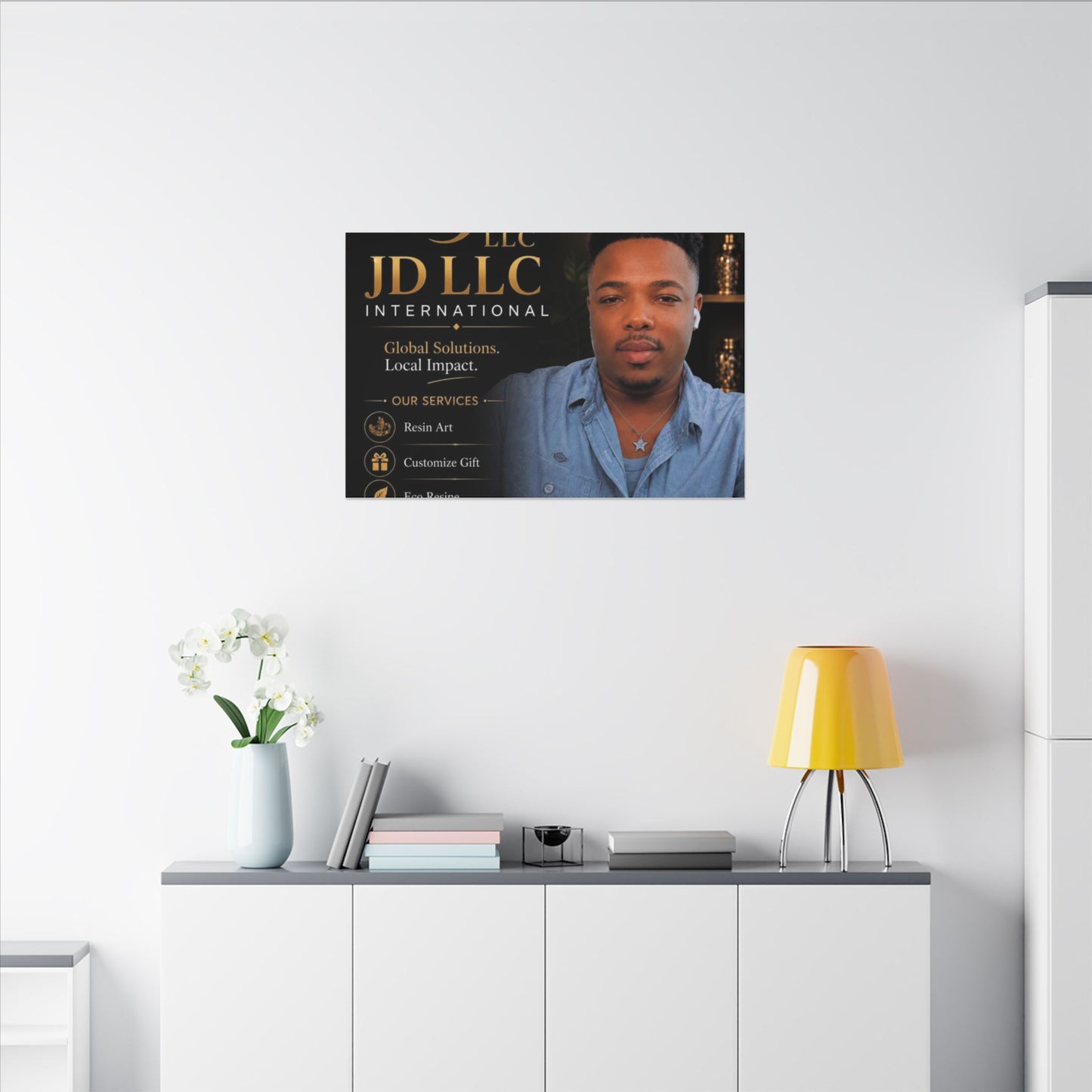 Matte Stretched Canvas - JD LLC International Business Portrait (Customizable)