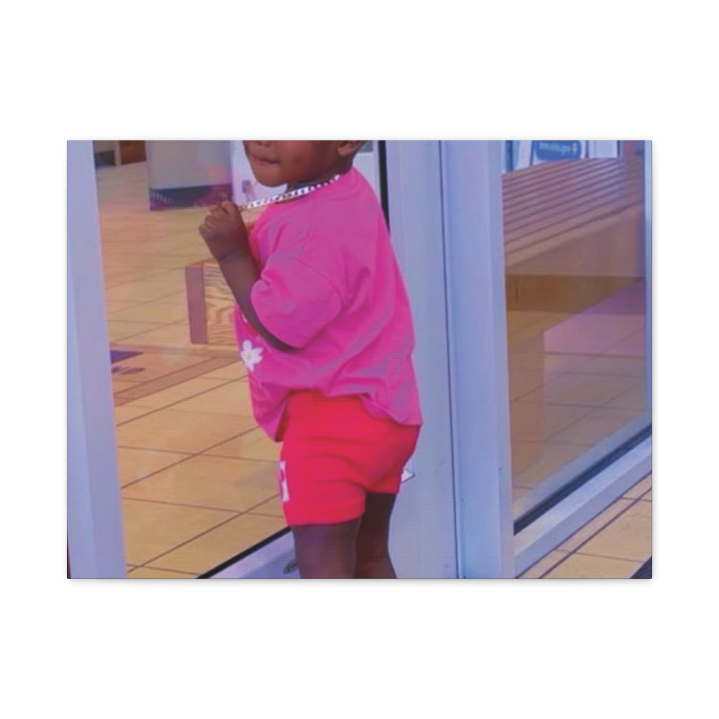 Canvas Wall Art - Candid Child Photo Matte Stretched Print