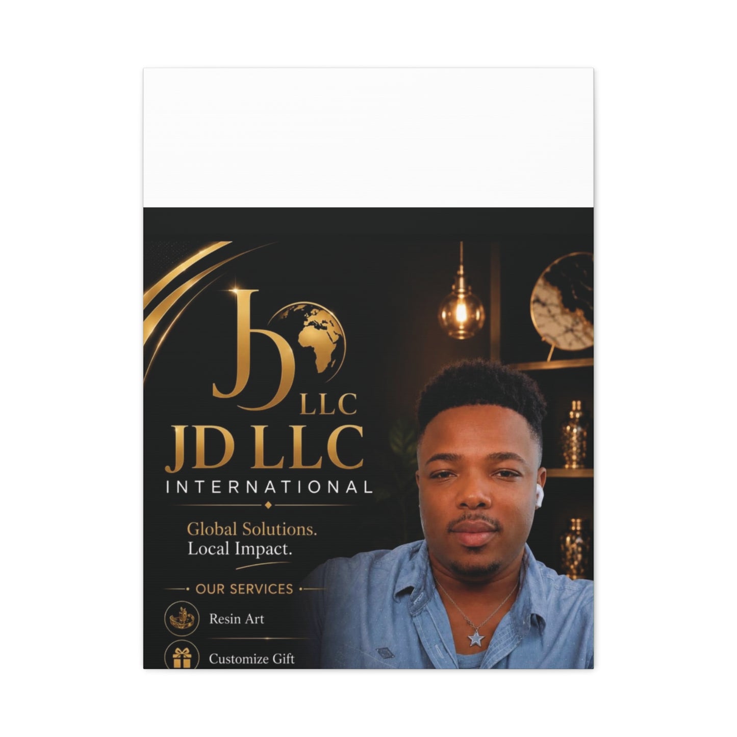 Canvas Print - JD LLC International Branded Portrait (Matte Stretched Canvas)