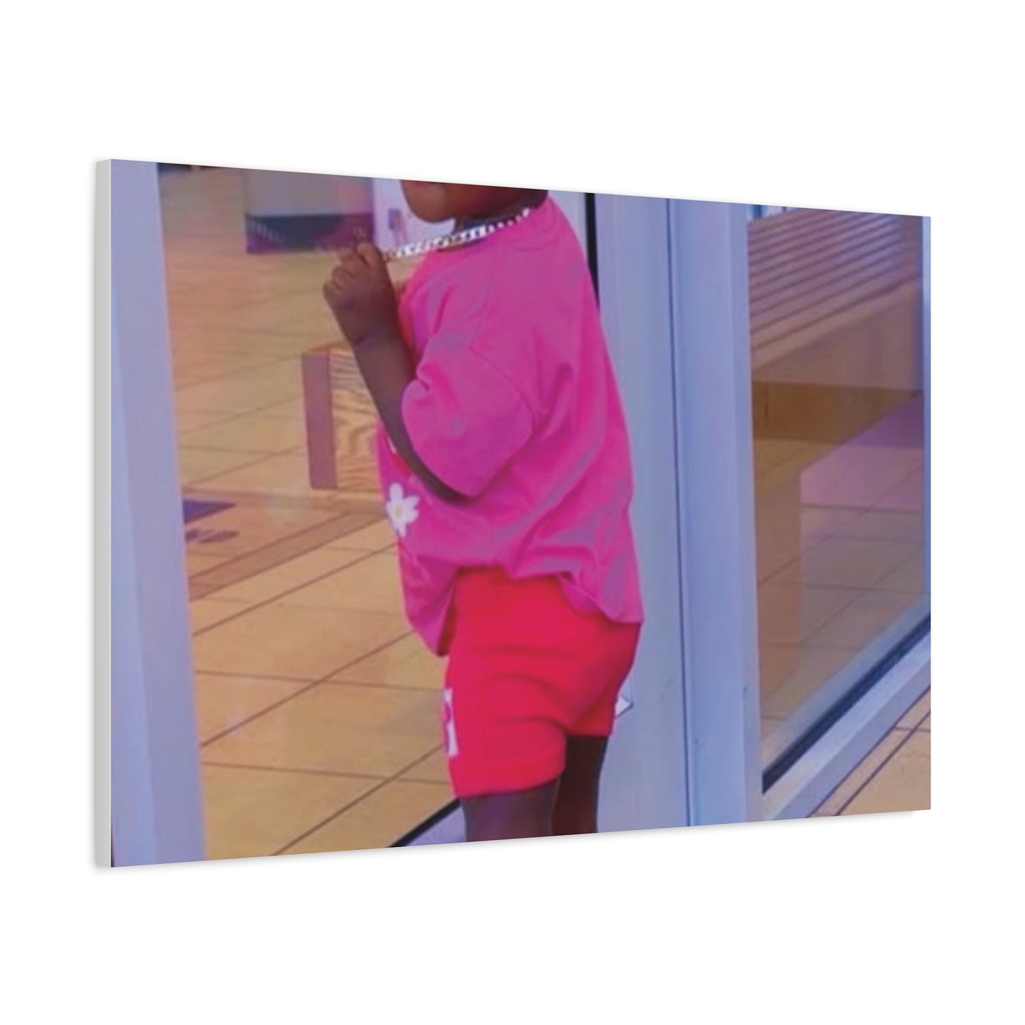 Canvas Wall Art - Candid Child Photo Matte Stretched Print