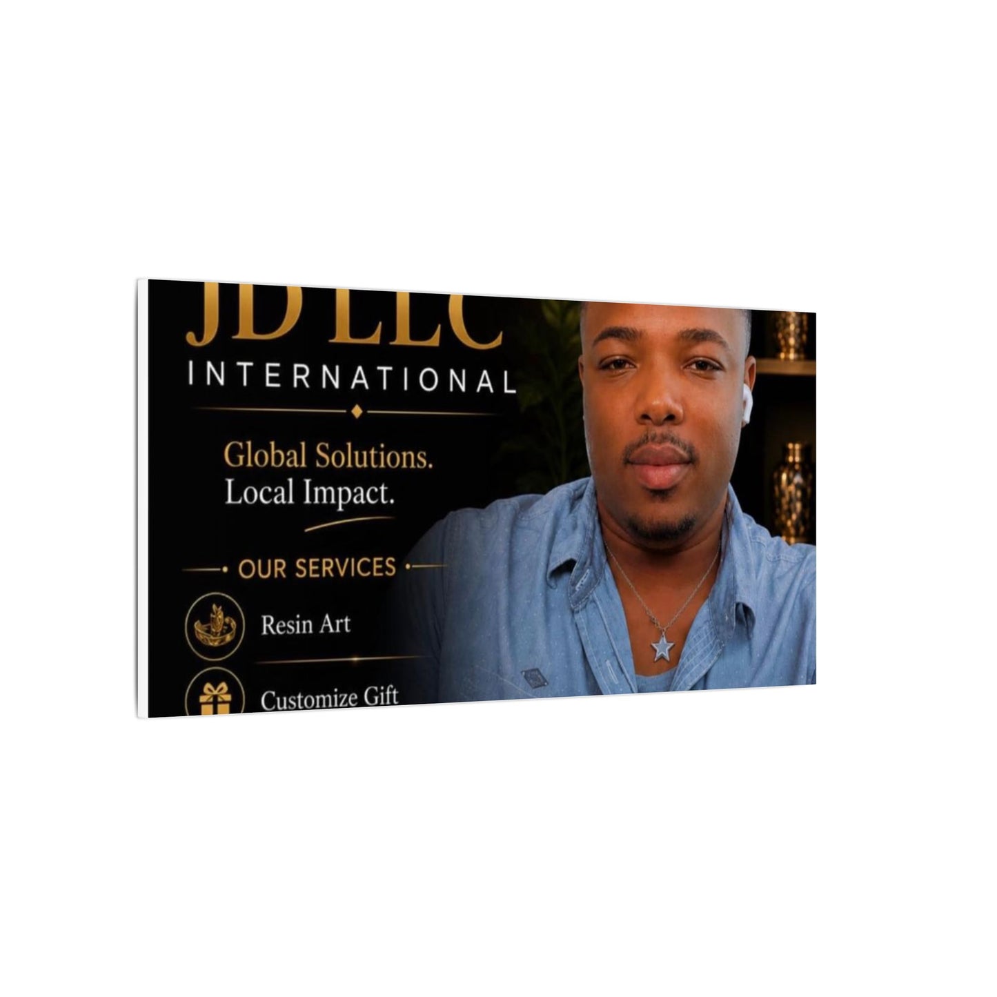 Matte Stretched Canvas - JD LLC International Business Portrait (Customizable)