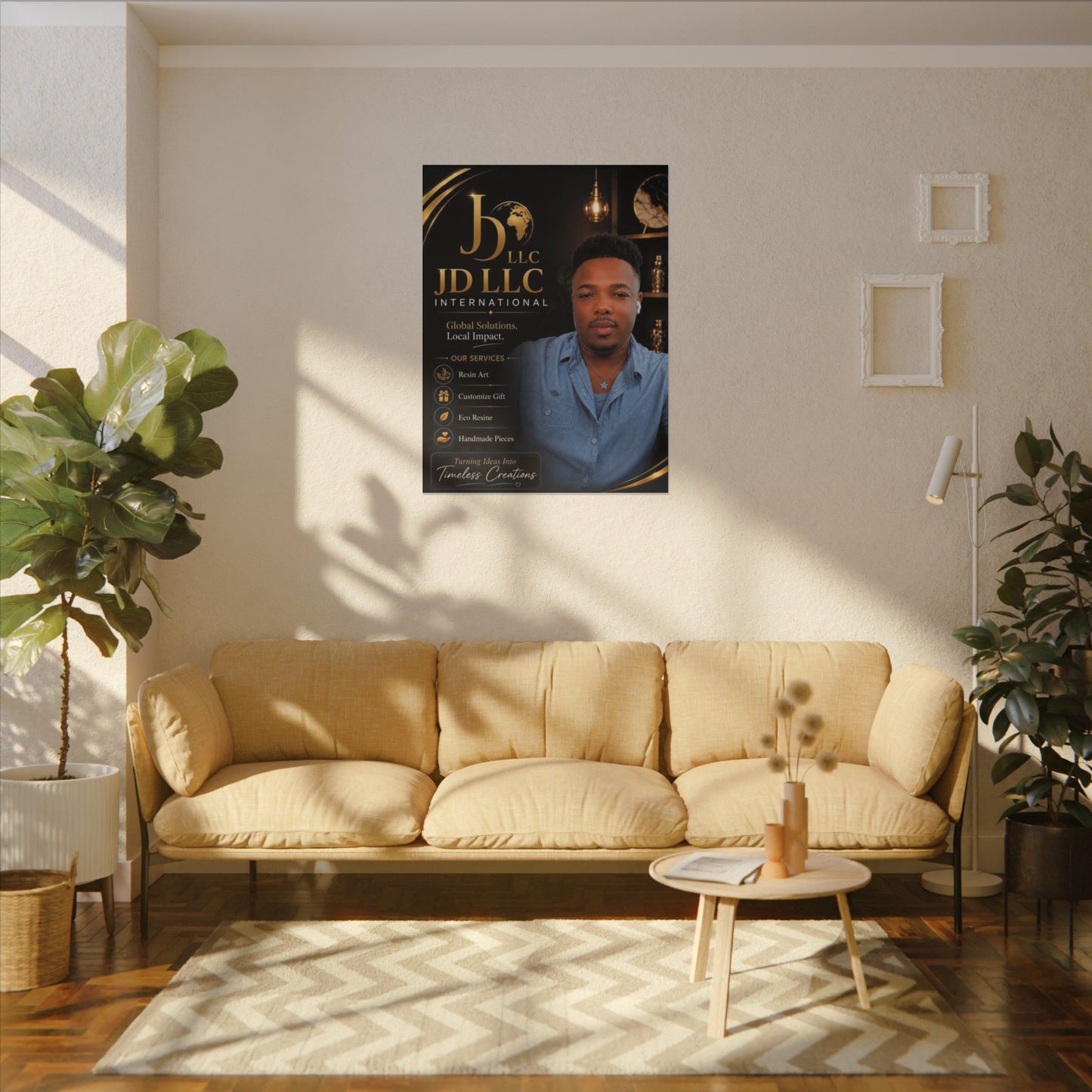 Matte Stretched Canvas - JD LLC International Business Portrait (Customizable)