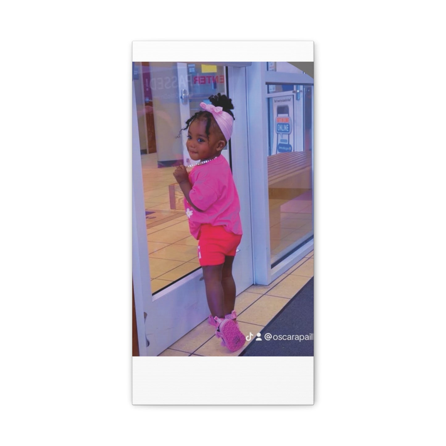 Canvas Wall Art - Candid Child Photo Matte Stretched Print