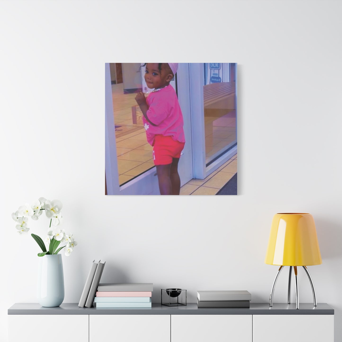 Canvas Wall Art - Candid Child Photo Matte Stretched Print