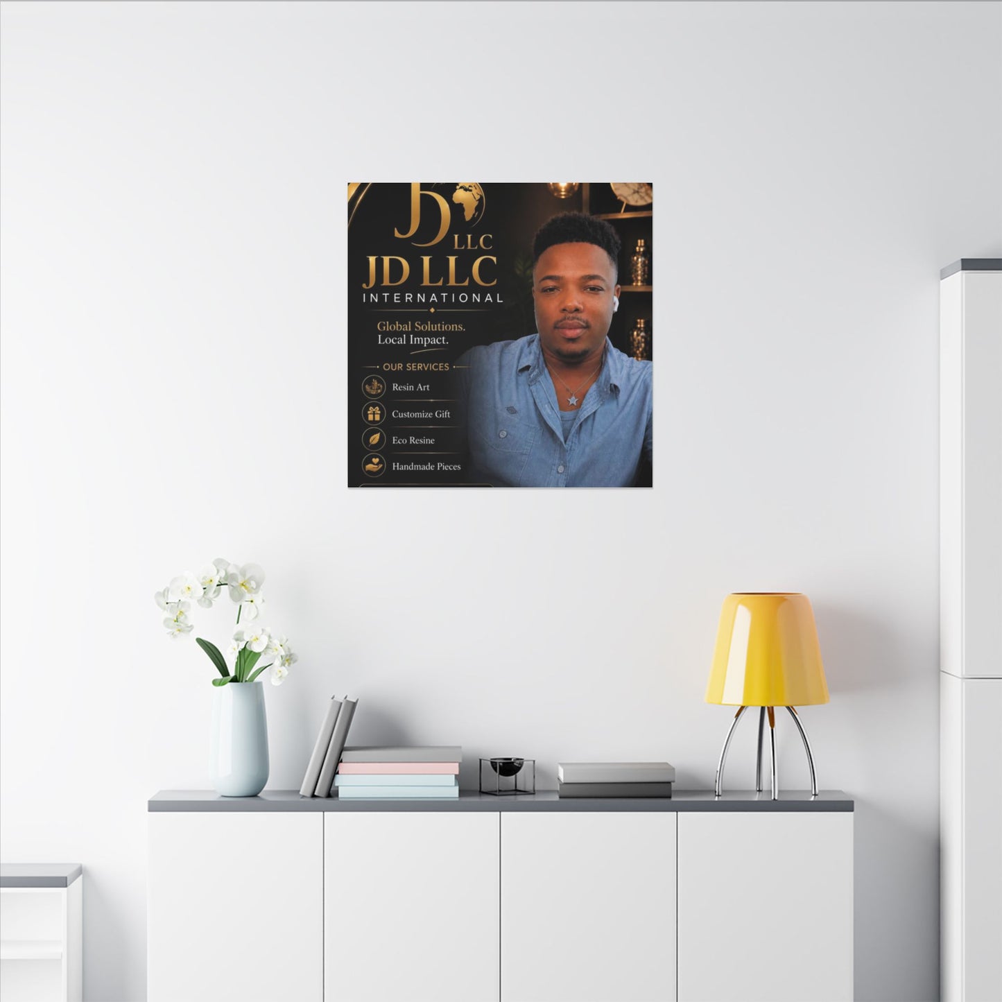 Matte Stretched Canvas - JD LLC International Business Portrait (Customizable)