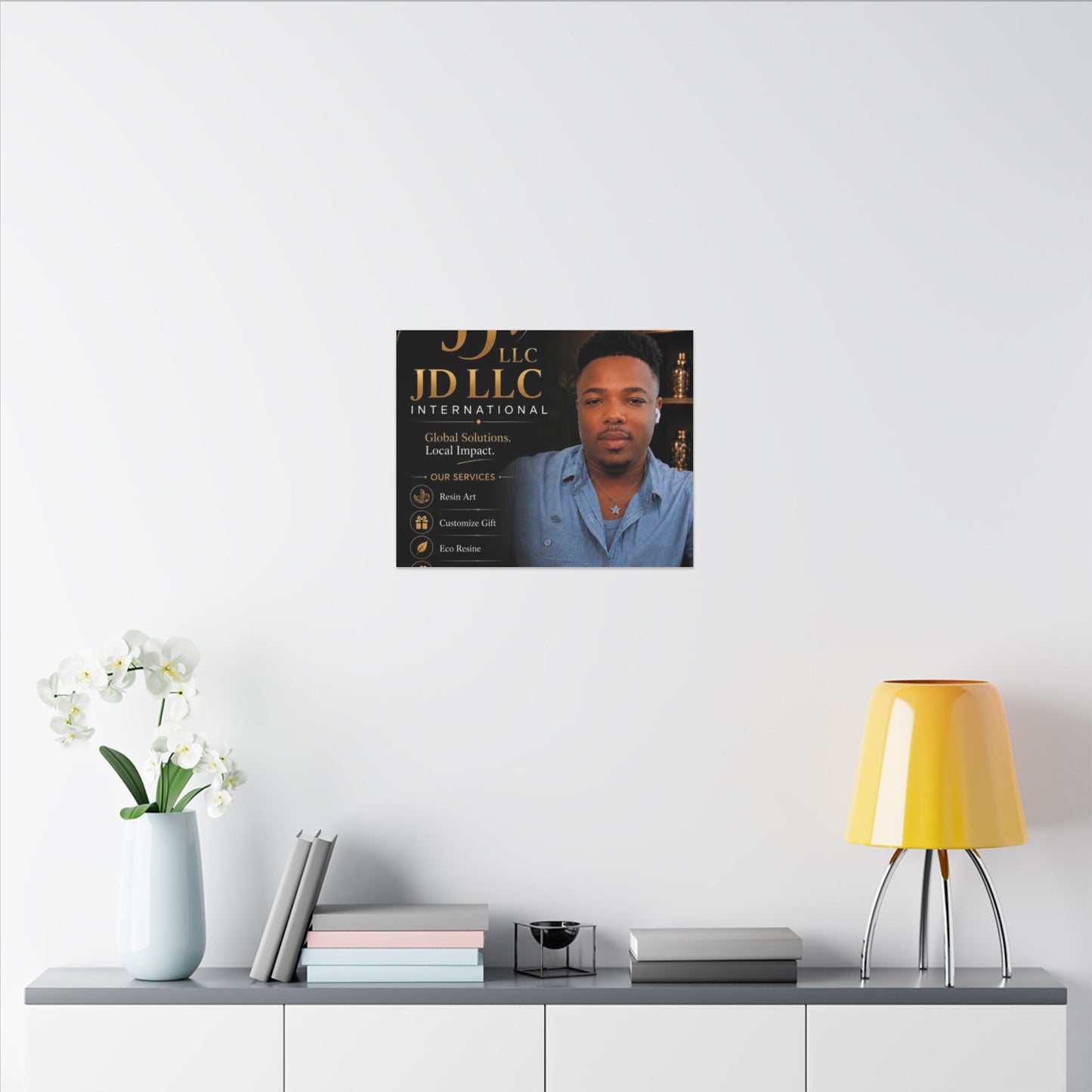 Matte Stretched Canvas - JD LLC International Business Portrait (Customizable)