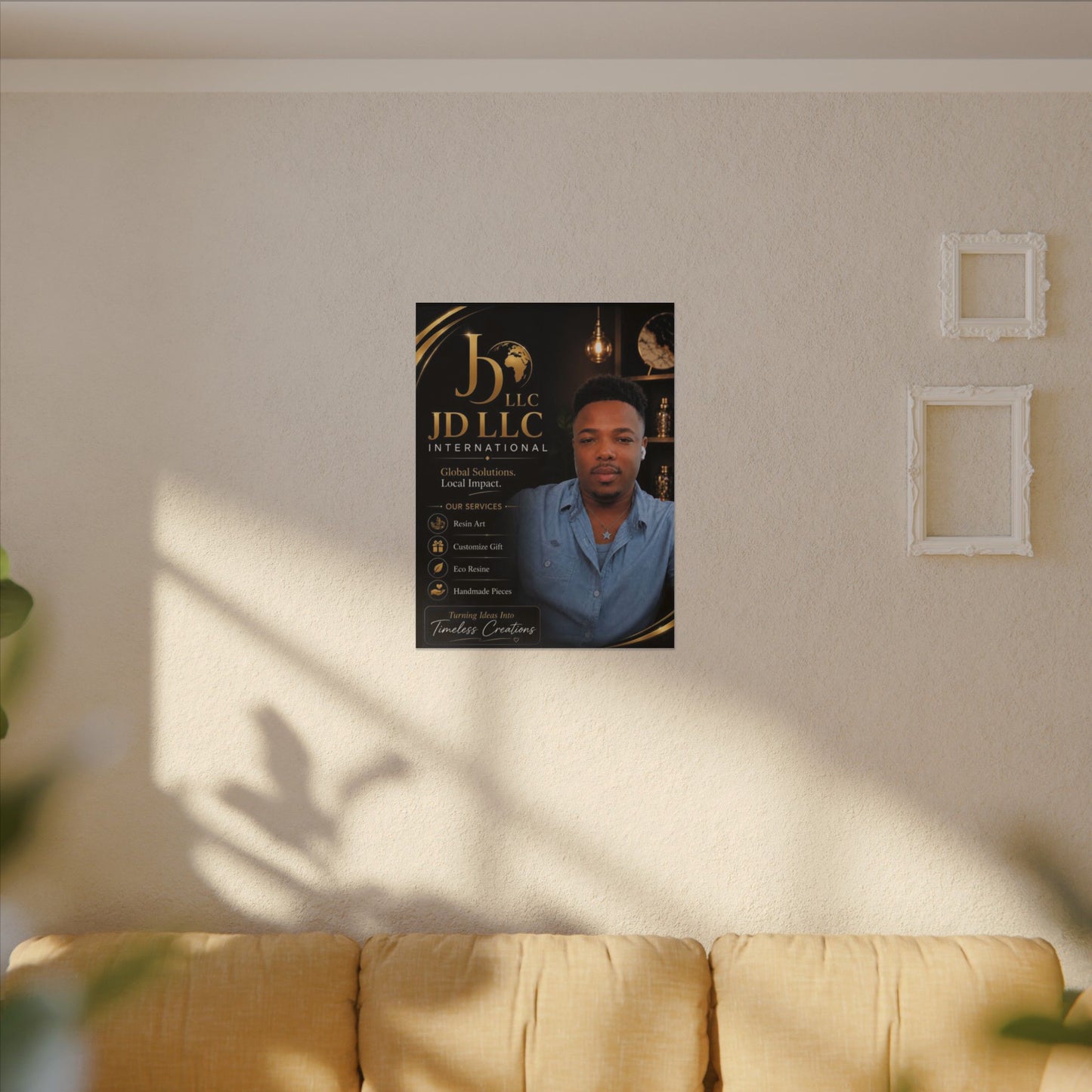 Matte Stretched Canvas - JD LLC International Business Portrait (Customizable)