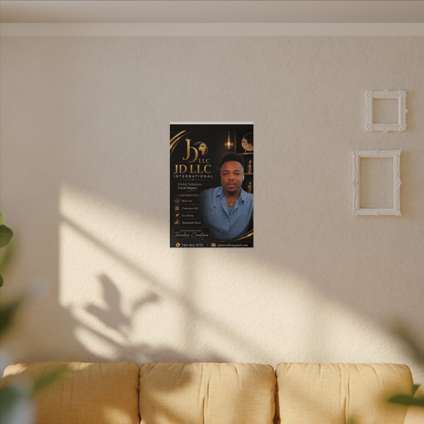 Matte Stretched Canvas - JD LLC International Business Portrait (Customizable)