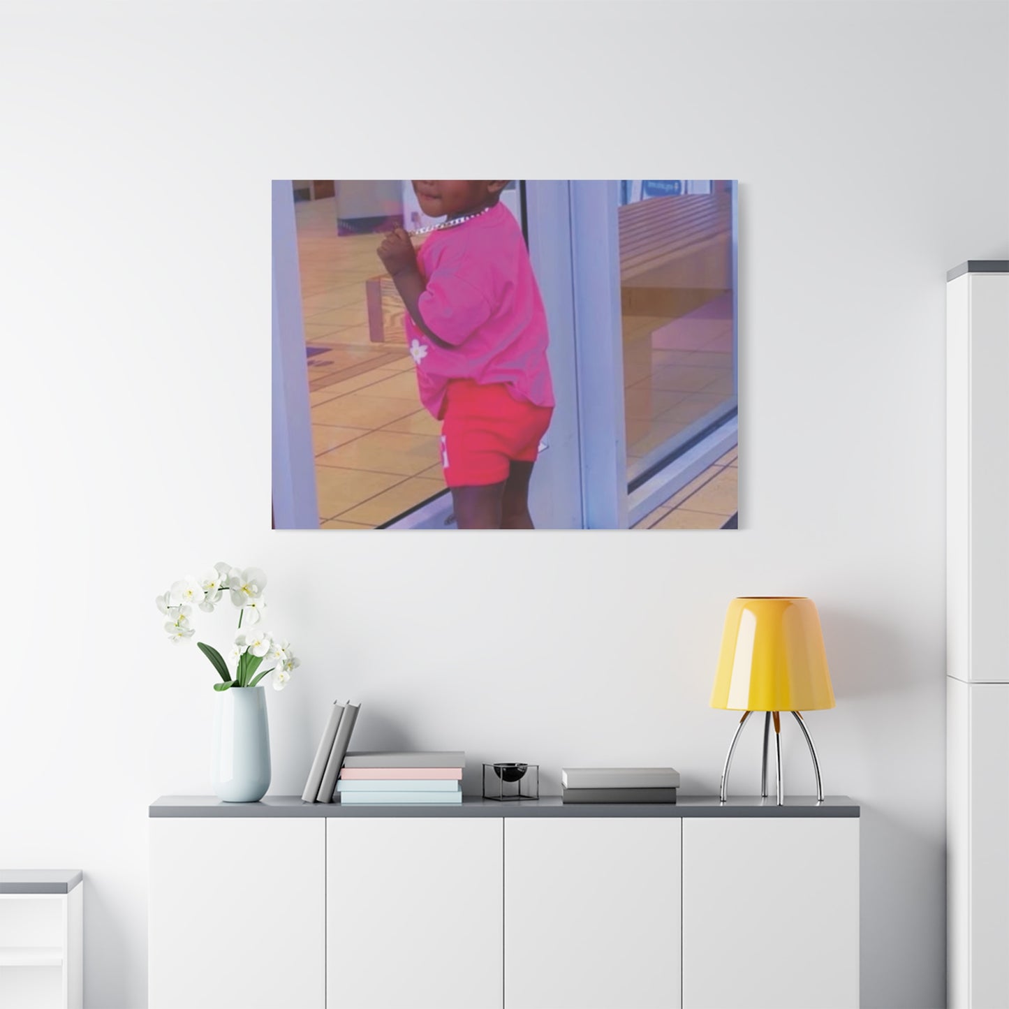 Canvas Wall Art - Candid Child Photo Matte Stretched Print