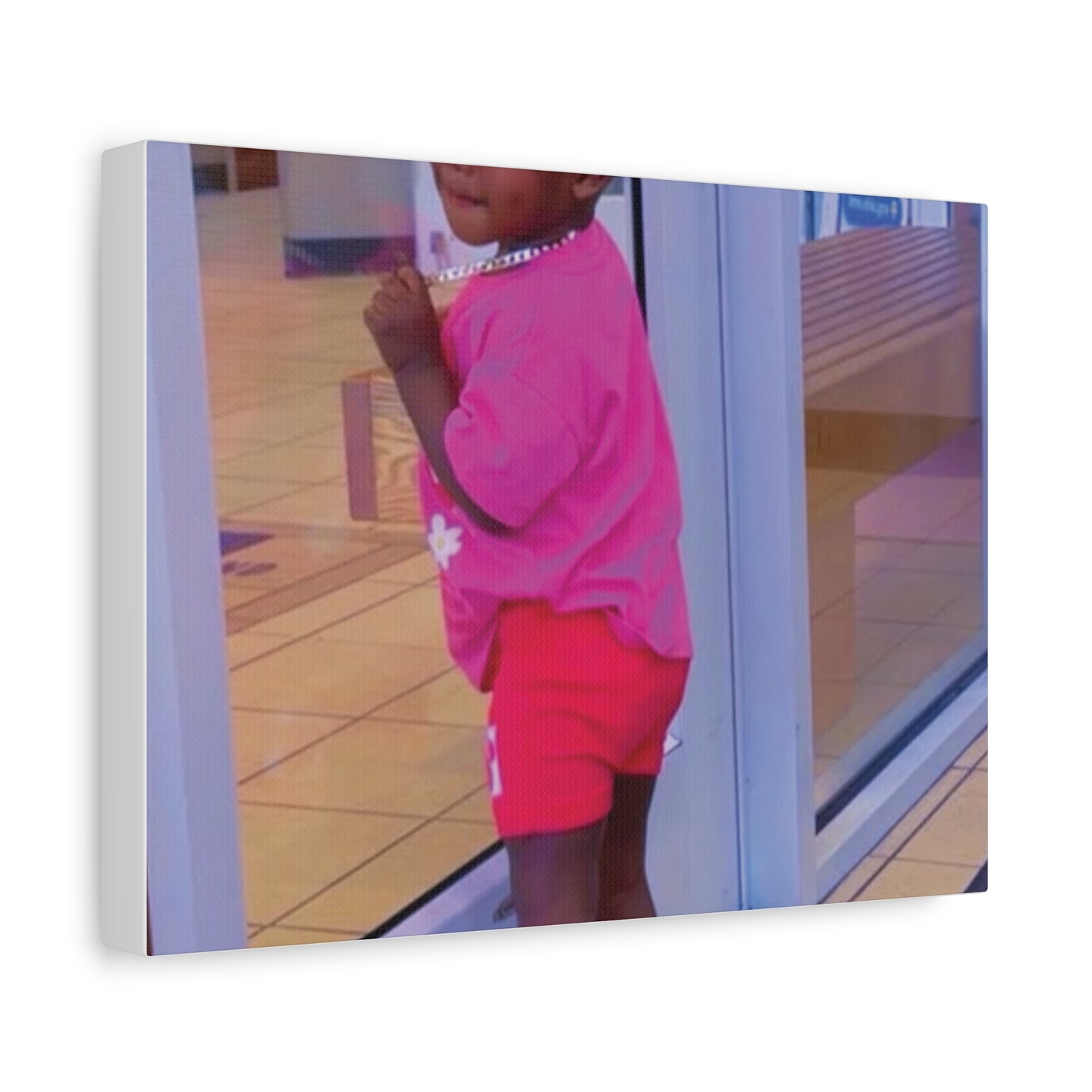 Canvas Wall Art - Candid Child Photo Matte Stretched Print