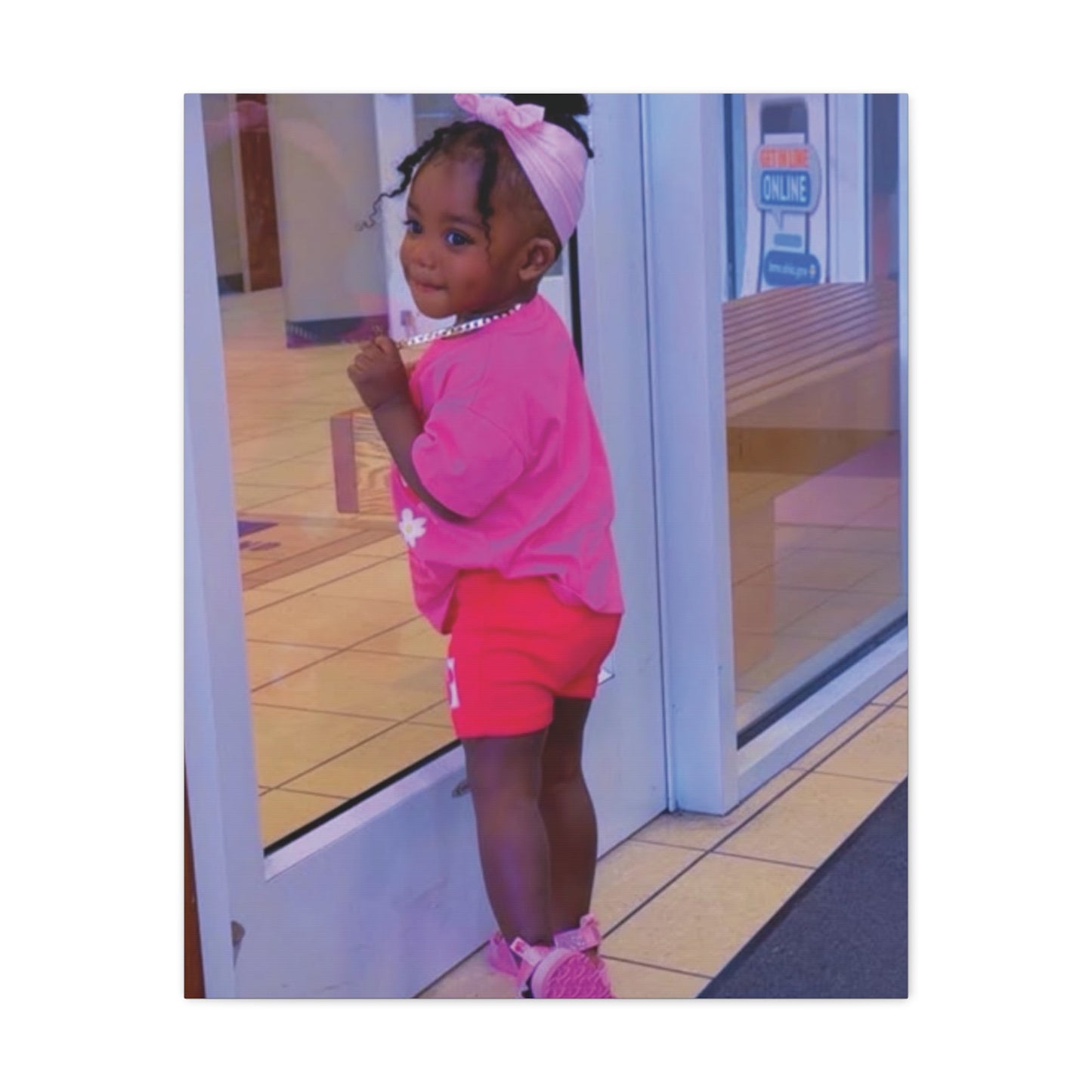 Canvas Wall Art - Candid Child Photo Matte Stretched Print