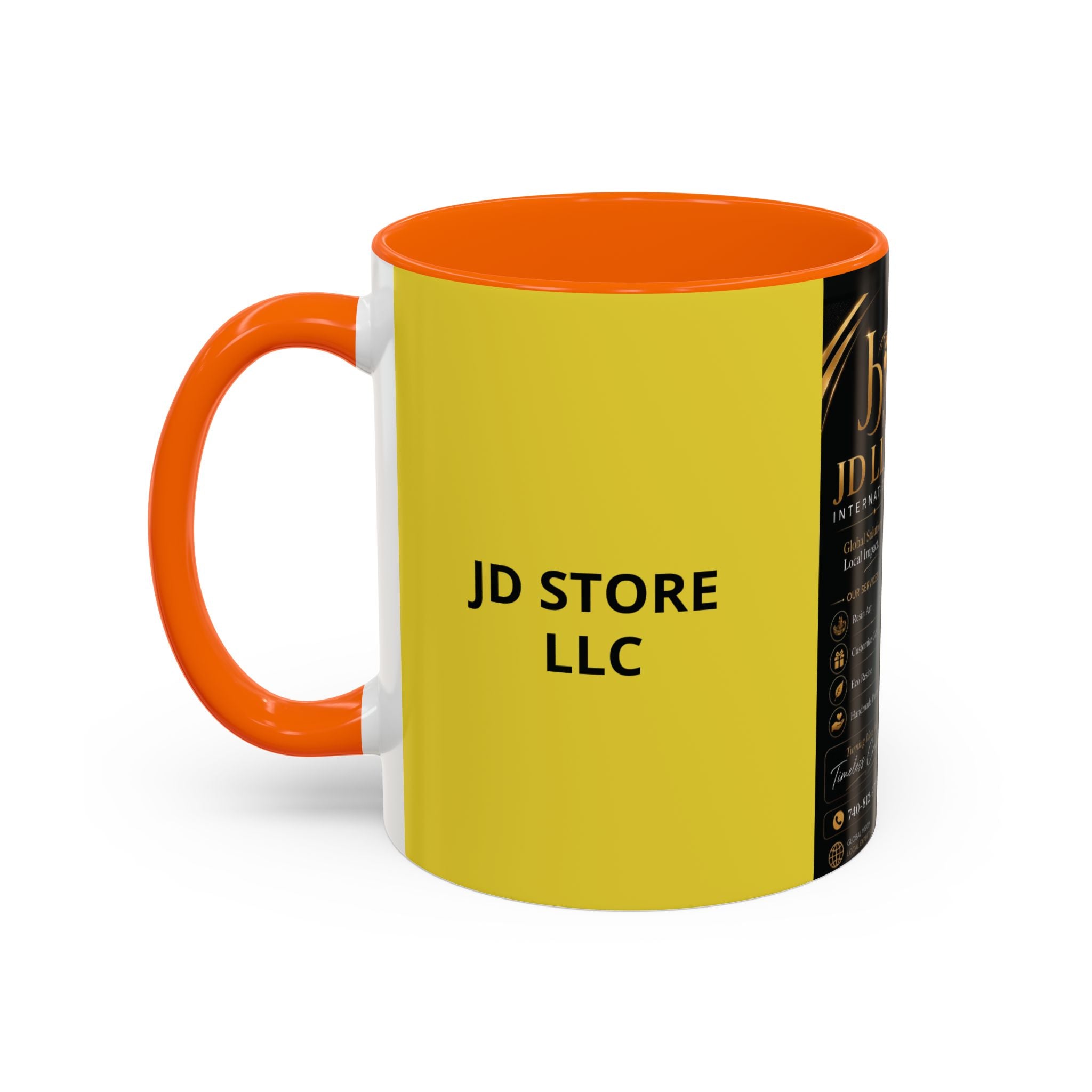 Photo Logo Accent Coffee Mug — Custom Branded Promotional Mug