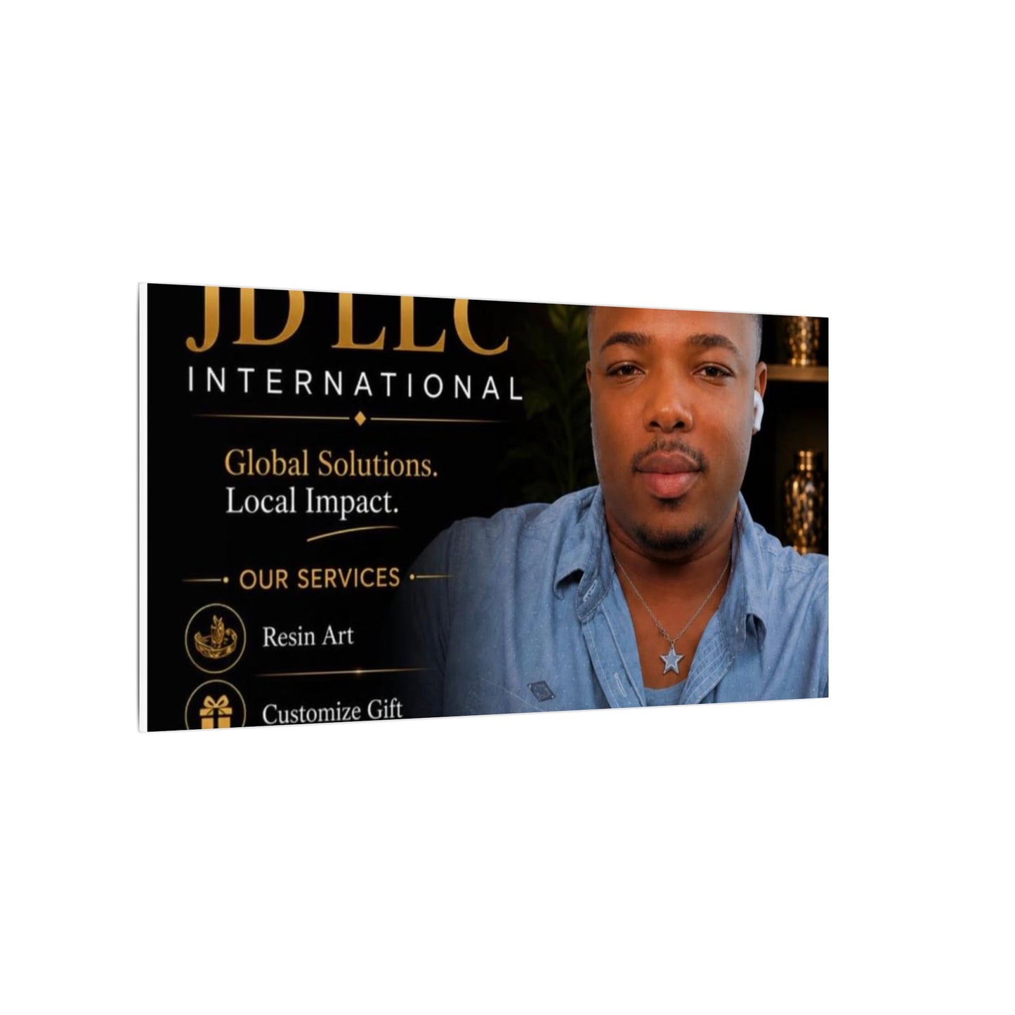 Matte Stretched Canvas - JD LLC International Business Portrait (Customizable)