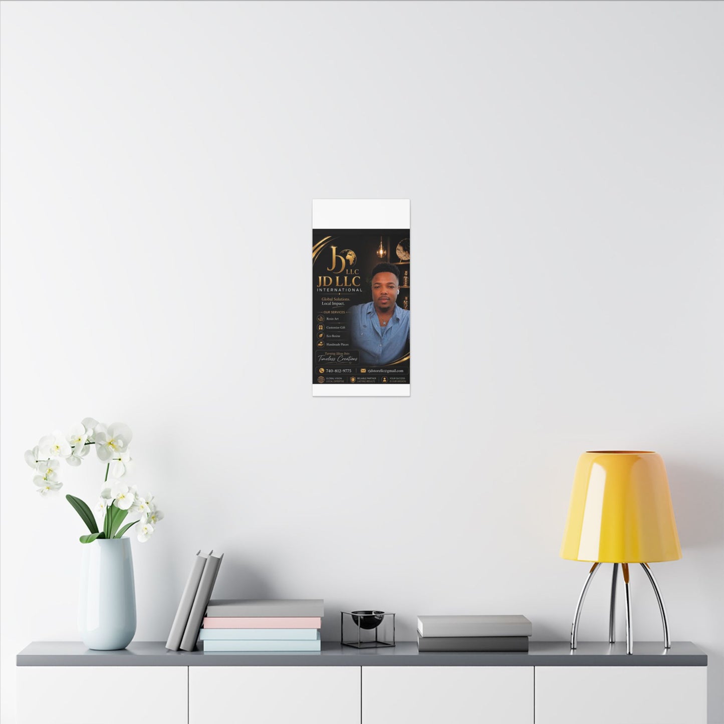 Matte Stretched Canvas - JD LLC International Business Portrait (Customizable)