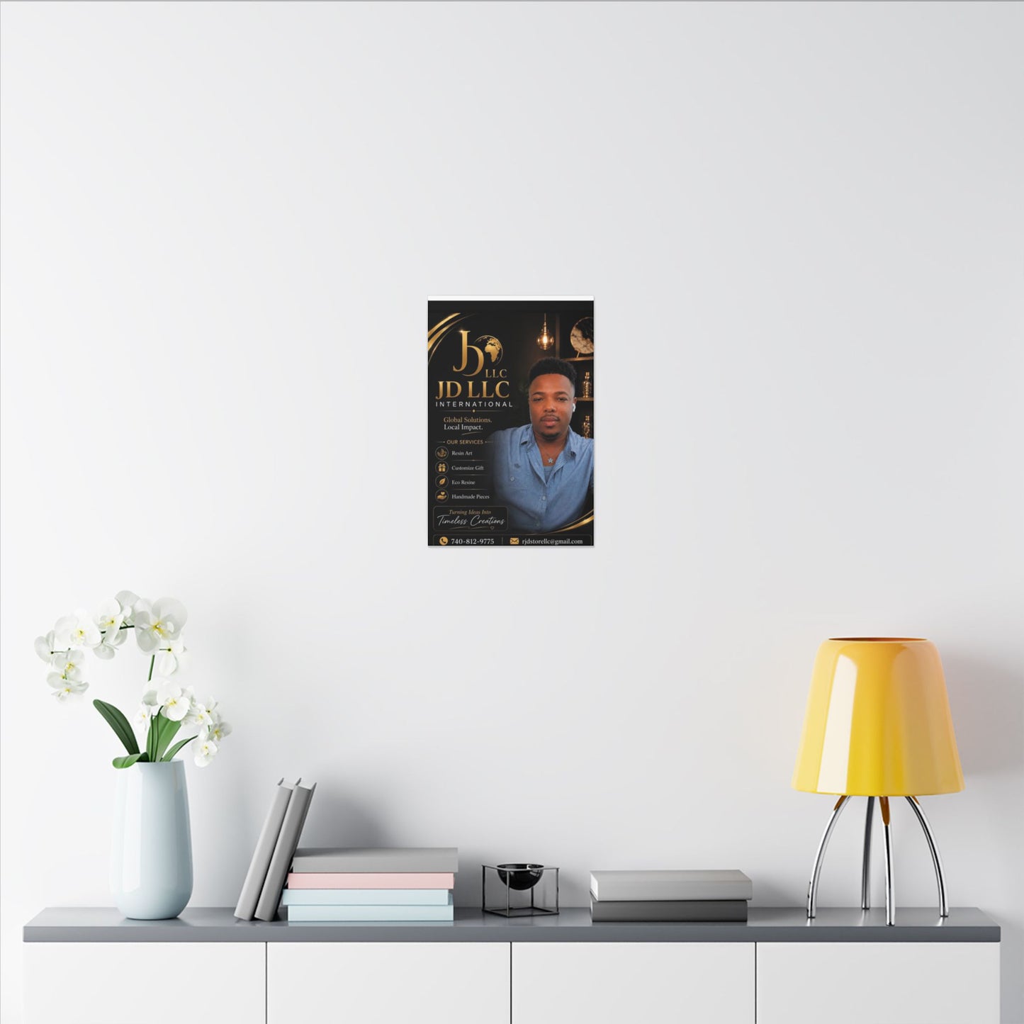 Matte Stretched Canvas - JD LLC International Business Portrait (Customizable)