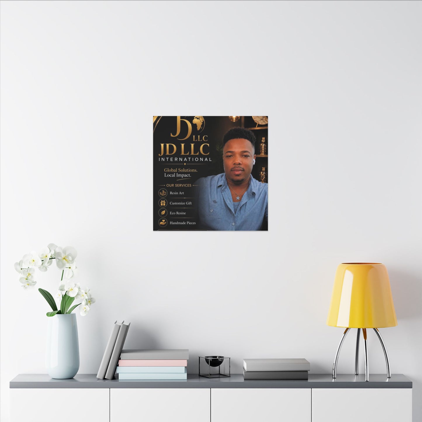 Matte Stretched Canvas - JD LLC International Business Portrait (Customizable)