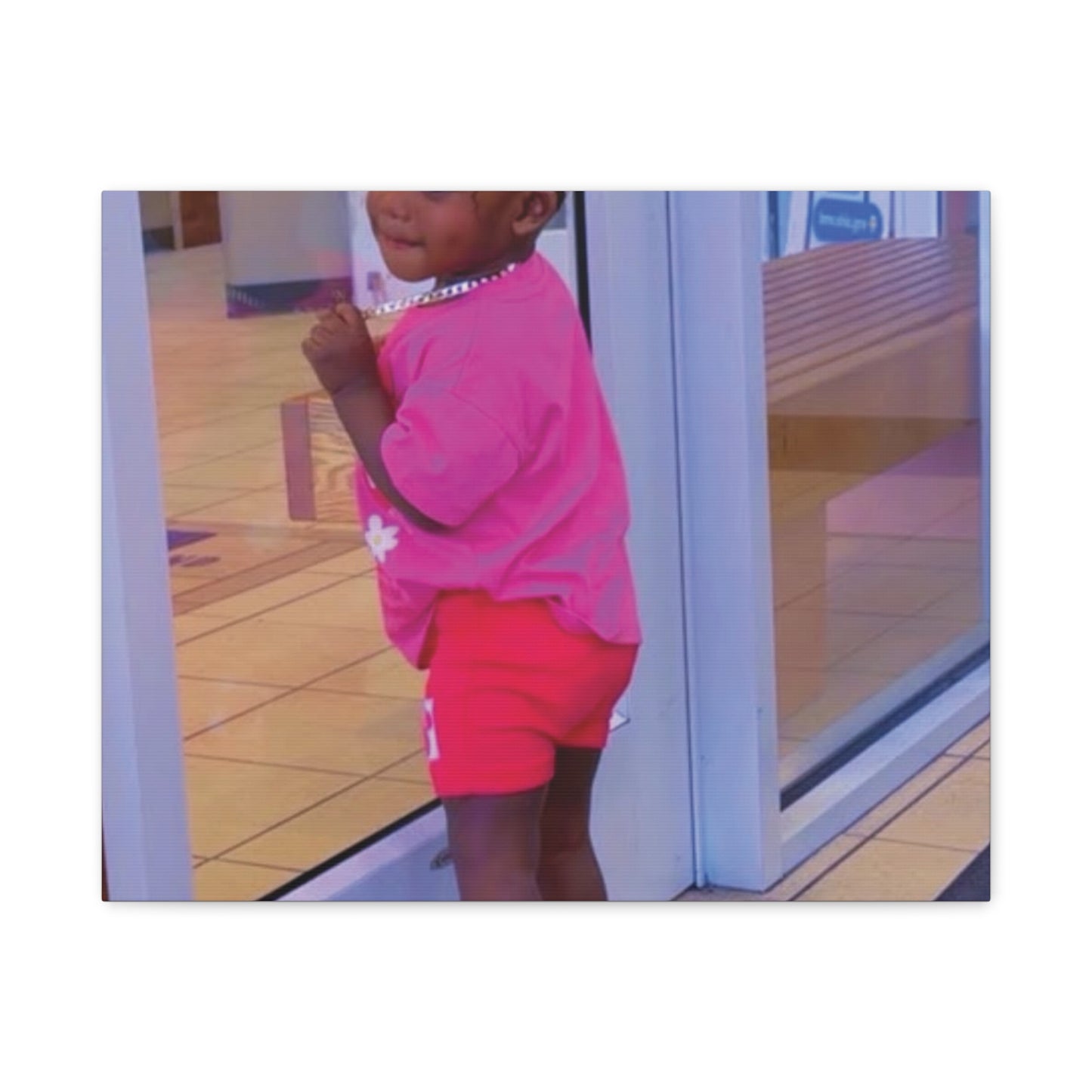 Canvas Wall Art - Candid Child Photo Matte Stretched Print