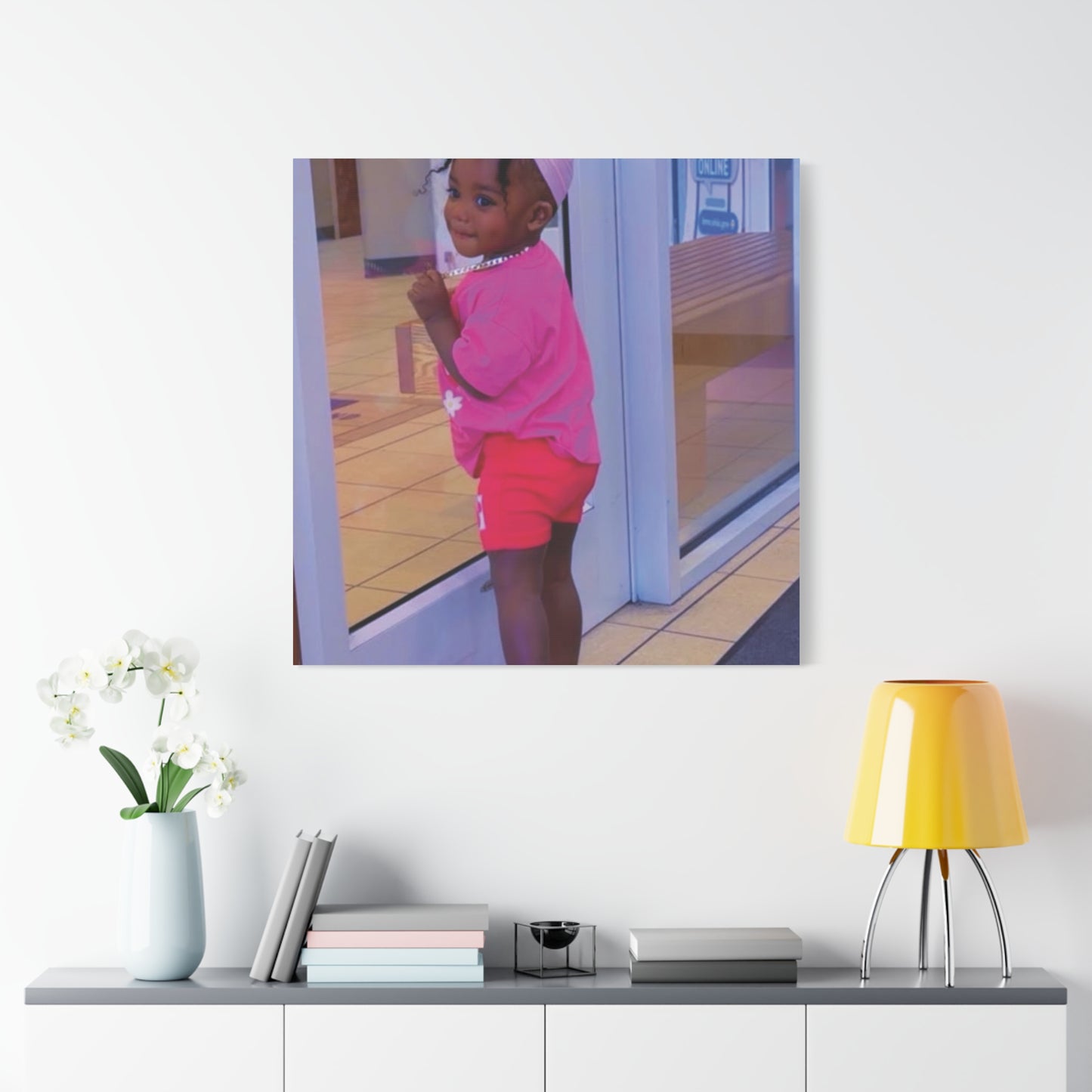 Canvas Wall Art - Candid Child Photo Matte Stretched Print