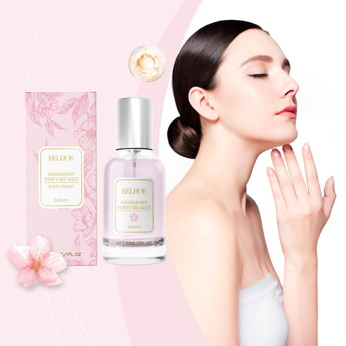 EELHOE Cherry Blossom Body Hair Eau De Parfum Spray Elegant Dating Atmosphere Natural Niche Eau De Parfum Spray