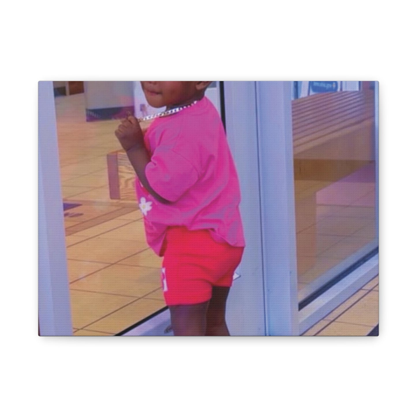Canvas Wall Art - Candid Child Photo Matte Stretched Print