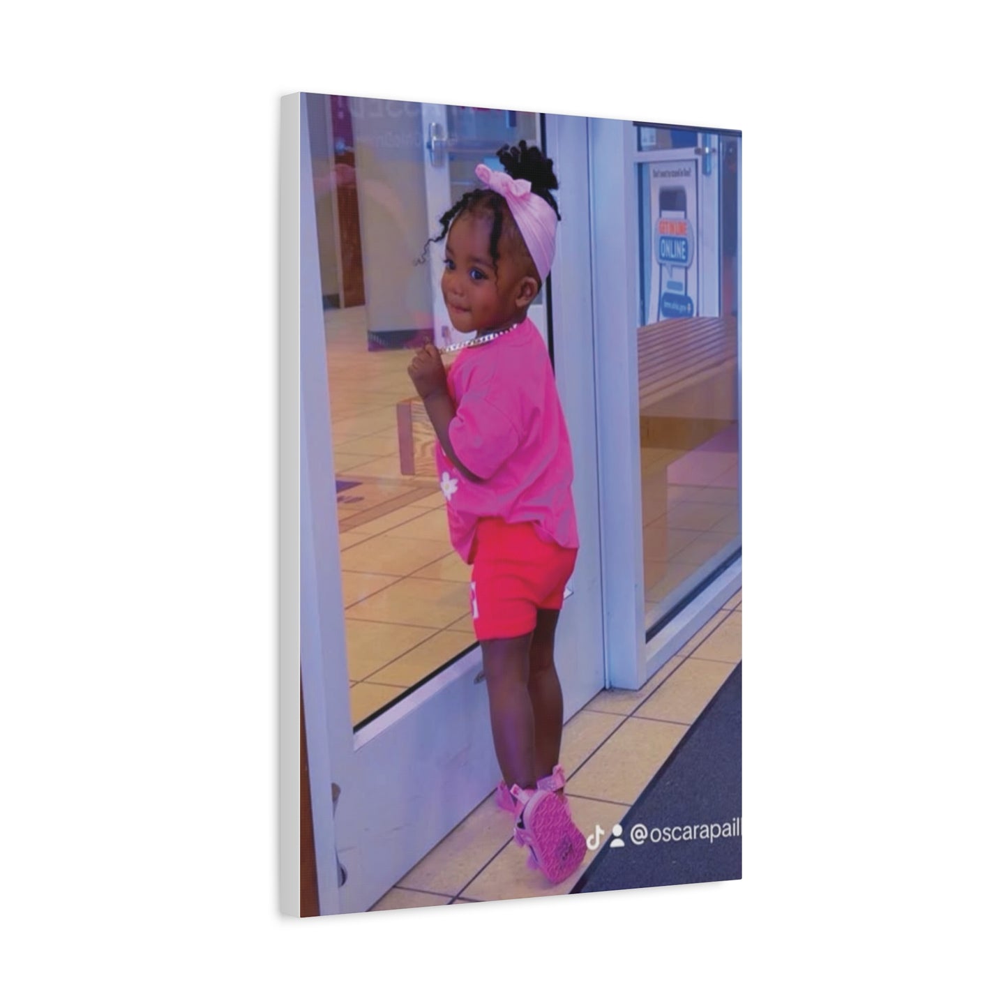 Canvas Wall Art - Candid Child Photo Matte Stretched Print