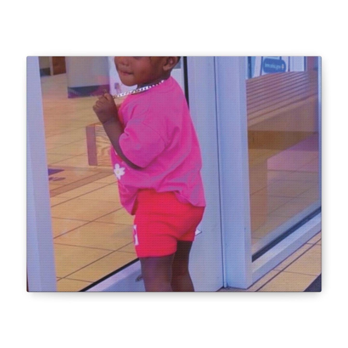 Canvas Wall Art - Candid Child Photo Matte Stretched Print