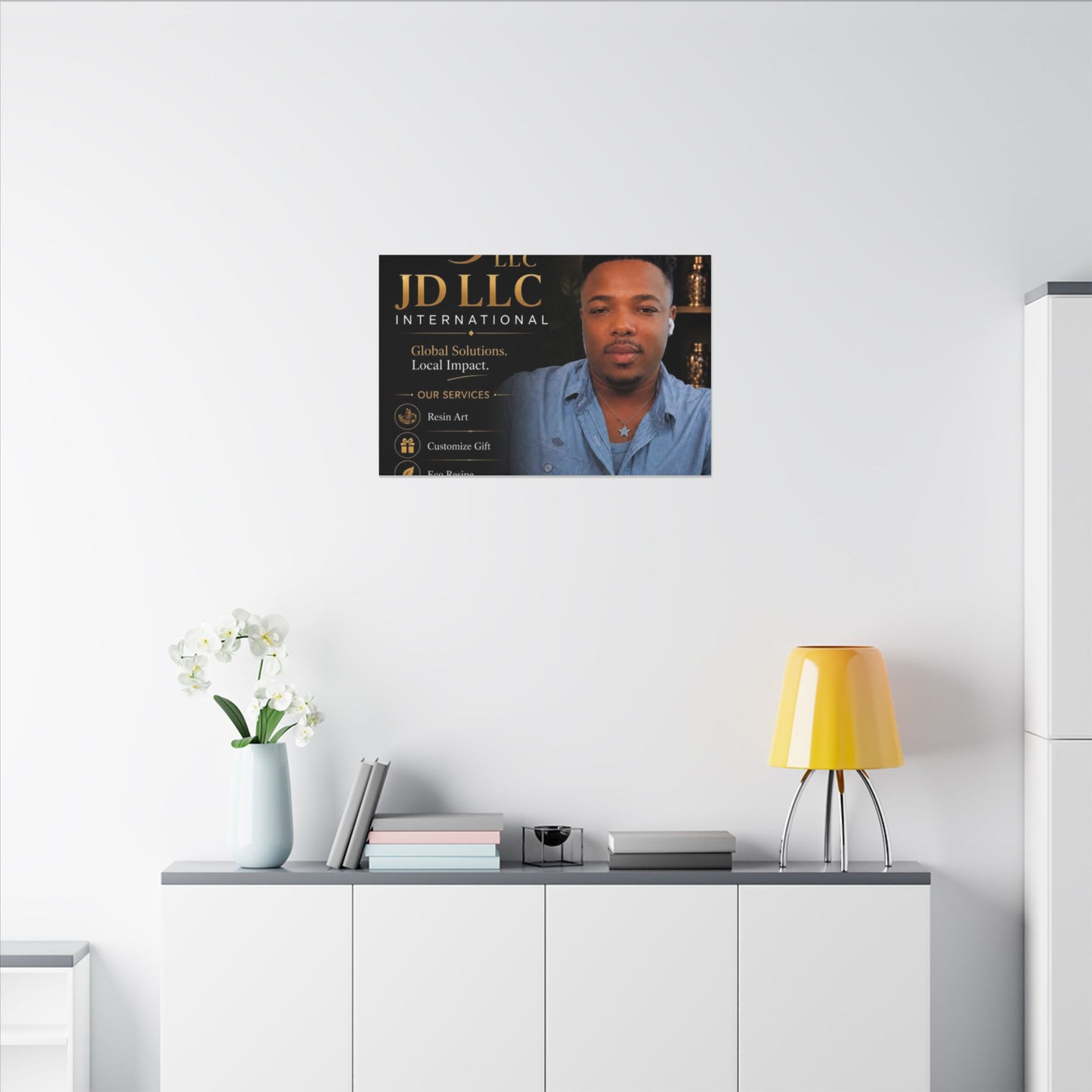 Matte Stretched Canvas - JD LLC International Business Portrait (Customizable)
