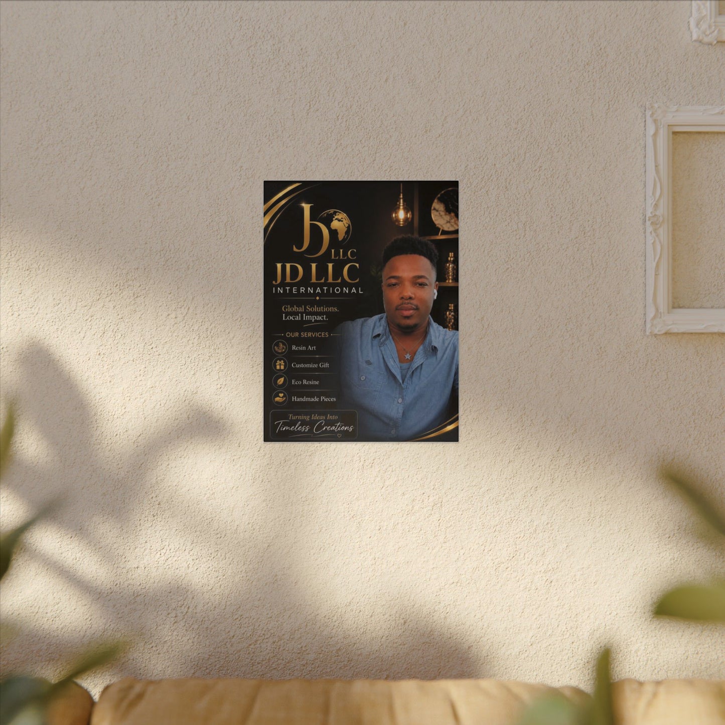 Matte Stretched Canvas - JD LLC International Business Portrait (Customizable)