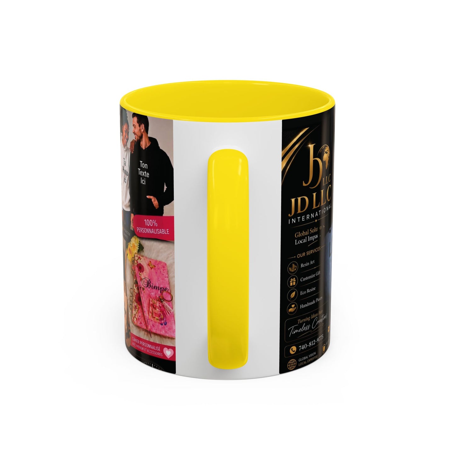 Photo Logo Accent Coffee Mug — Custom Branded Promotional Mug